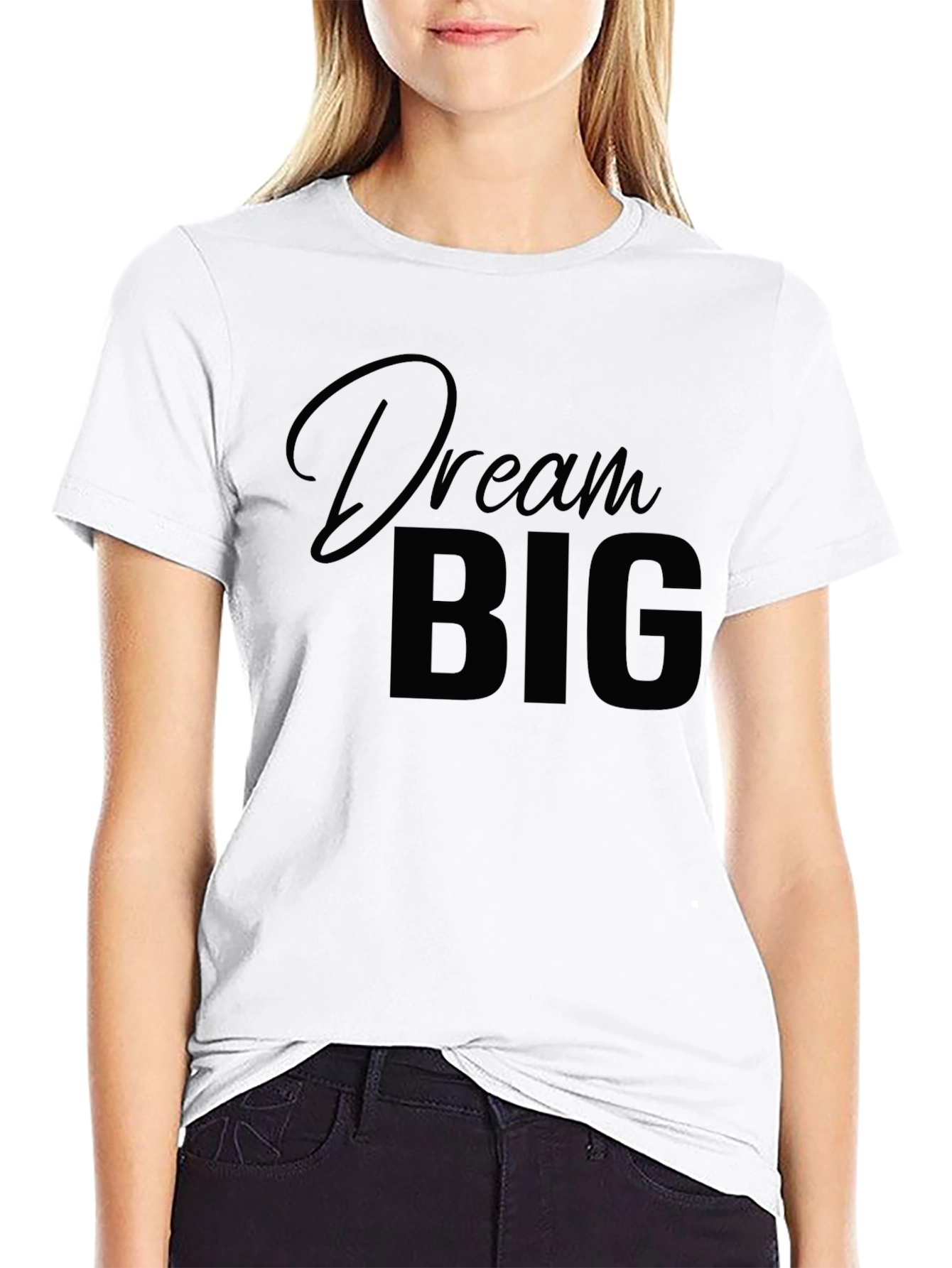 Dream Big Black T-Shirt - Motivational Casual Tee