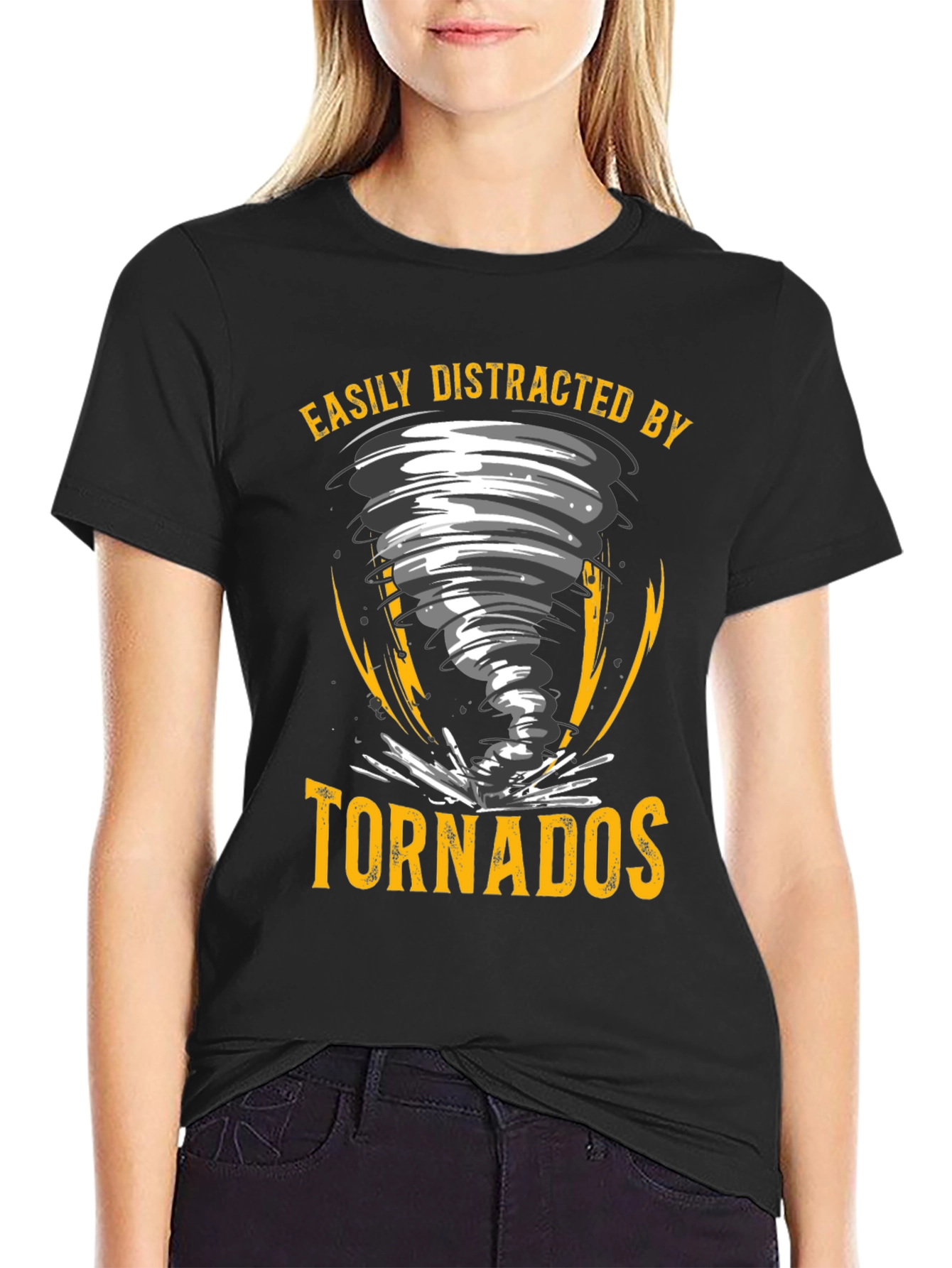 Easily Distracted by Tornados Graphic T-Shirt
