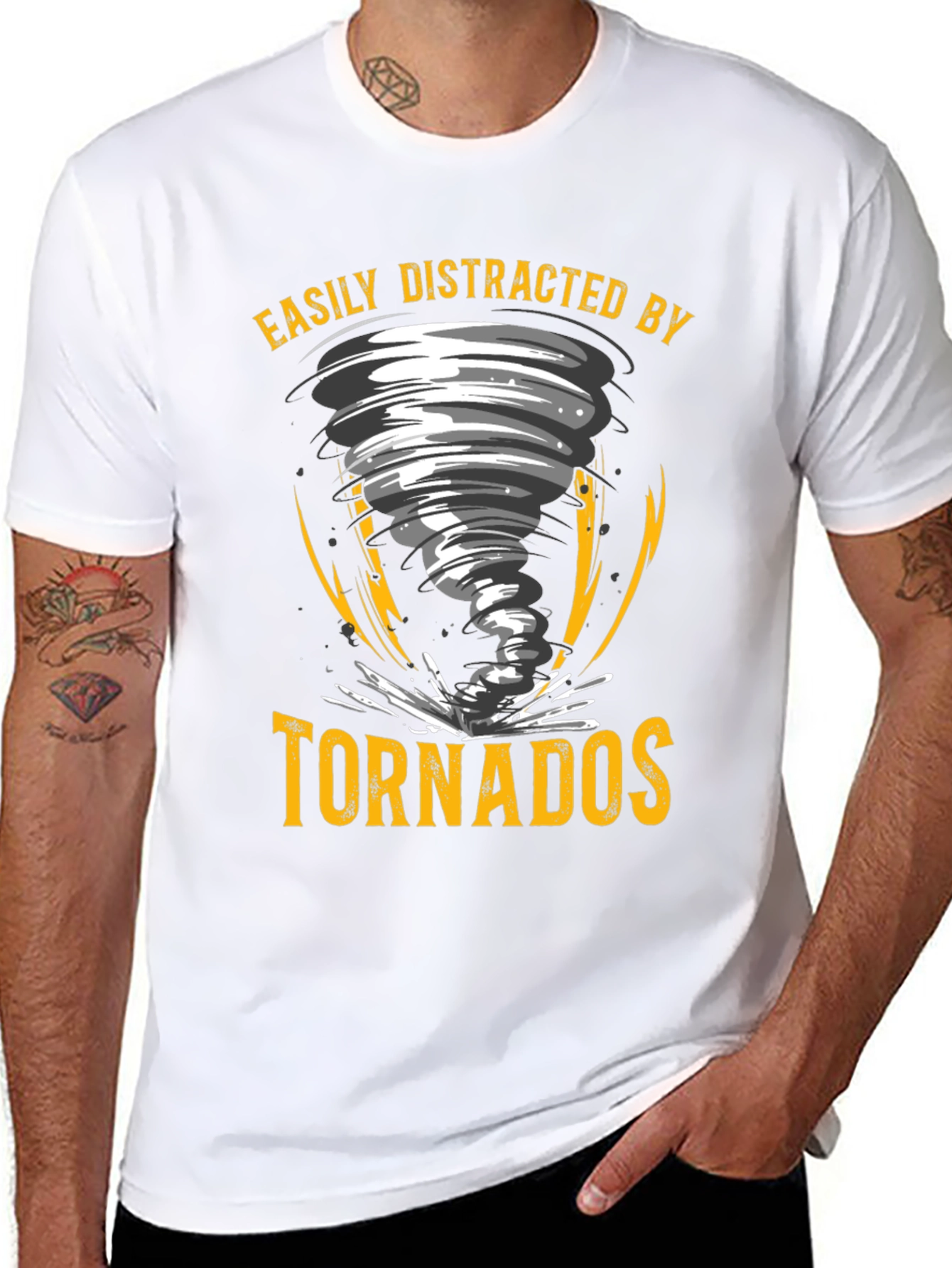 Easily Distracted by Tornados Graphic T-Shirt