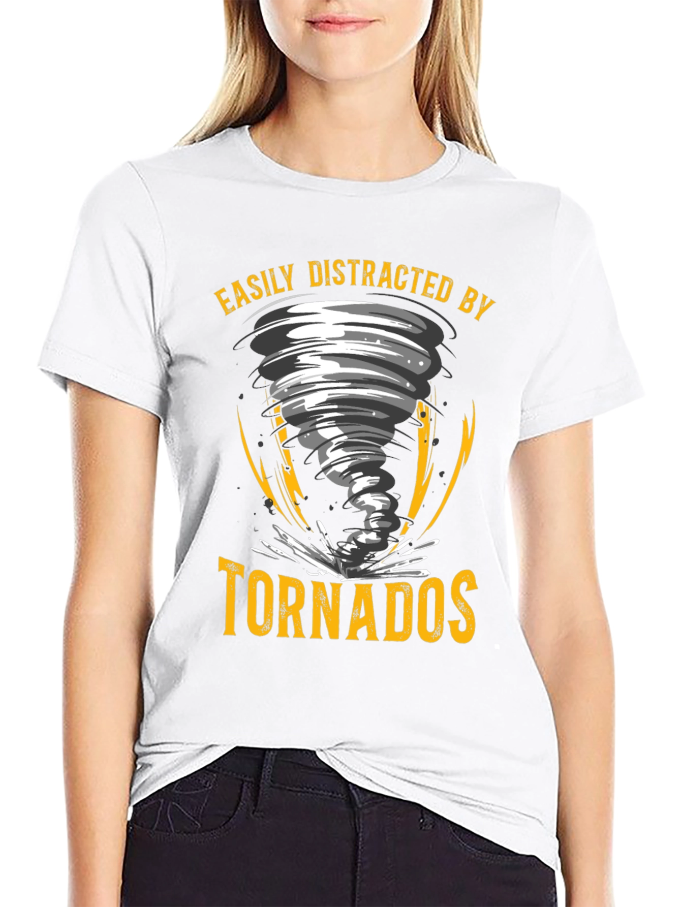 Easily Distracted by Tornados Graphic T-Shirt