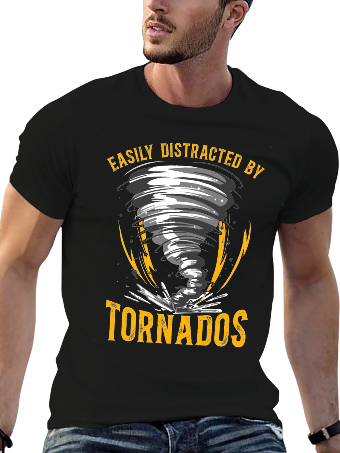 Easily Distracted by Tornados Graphic T-Shirt