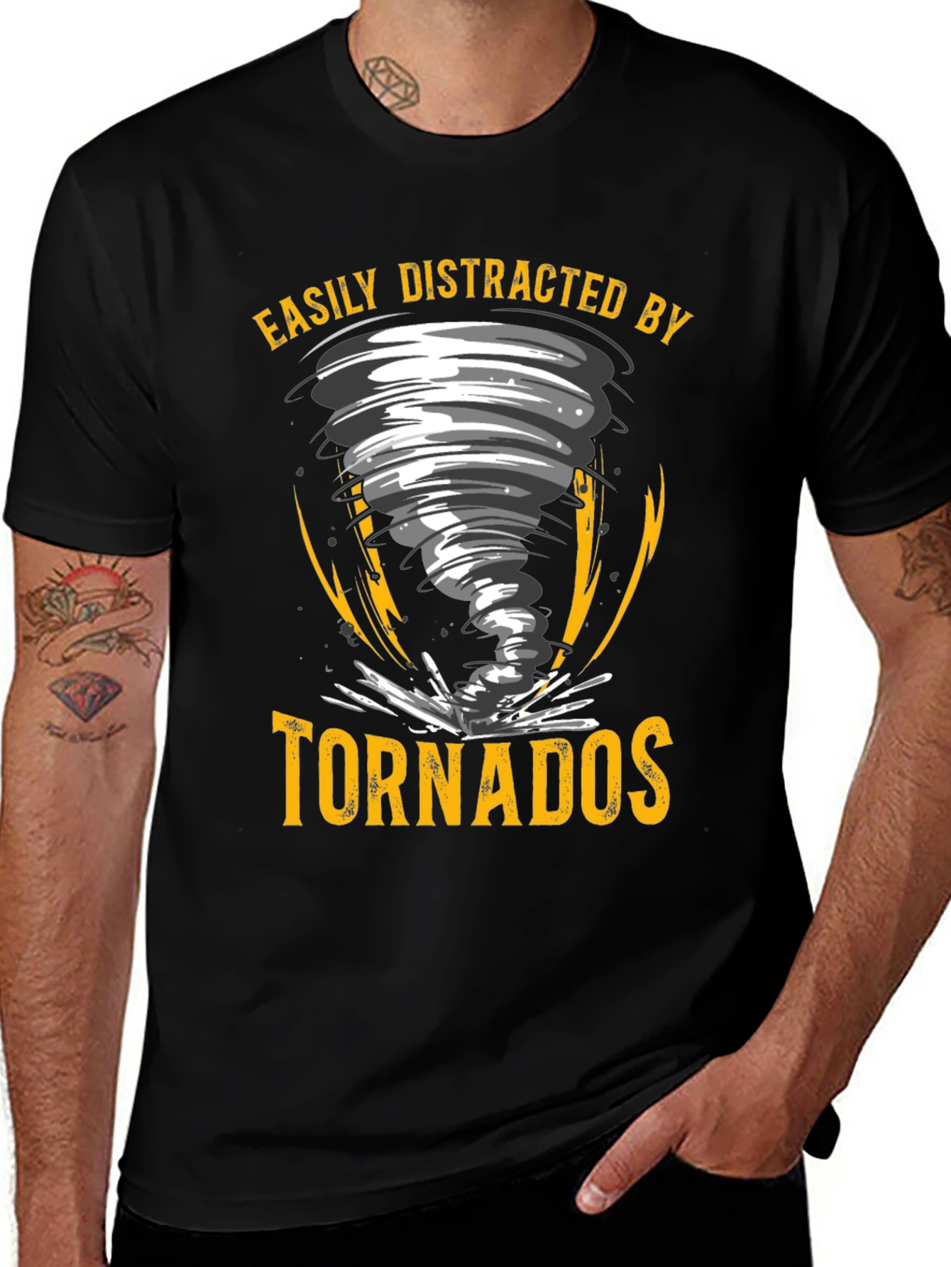 Easily Distracted by Tornados Graphic T-Shirt