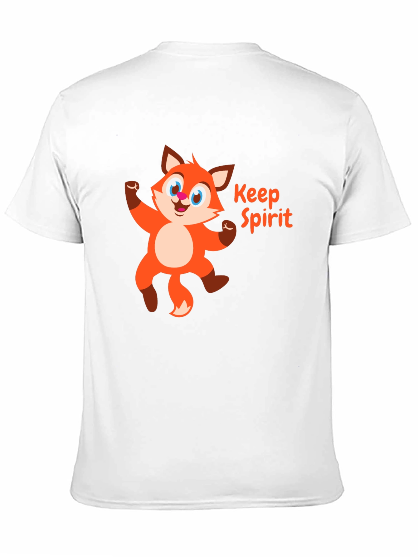Keep Spirit Fox Cartoon Black T-Shirt