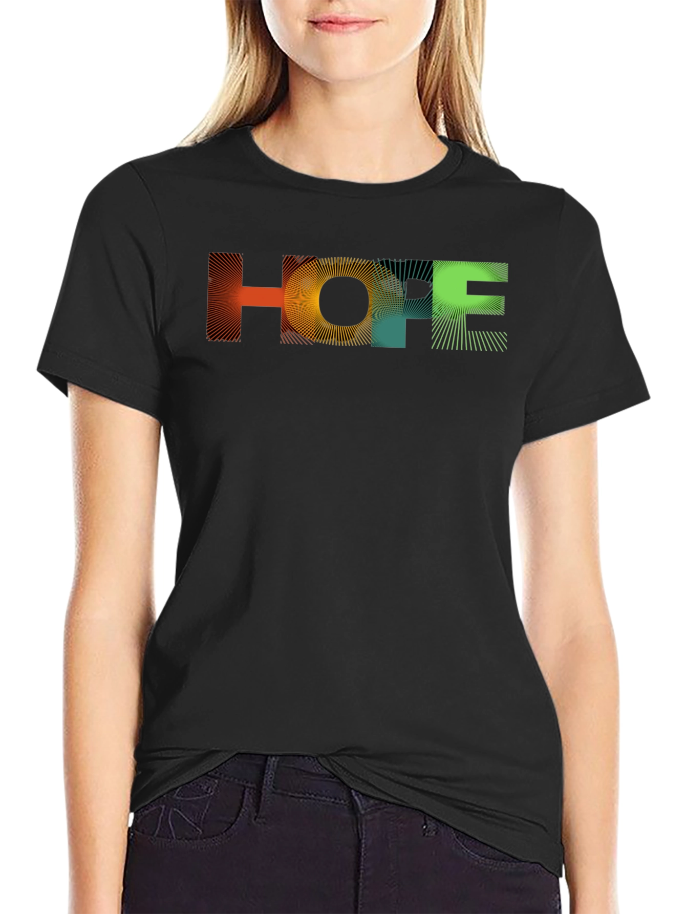 HOPE Graphic Print Black T-Shirt