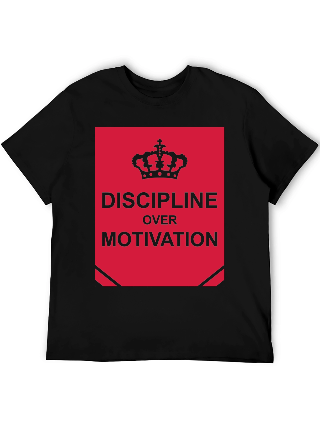 Discipline Over Motivation Graphic Tee - Black