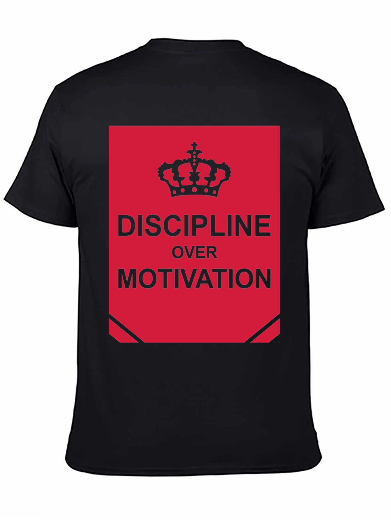 Discipline Over Motivation Graphic Tee - Black