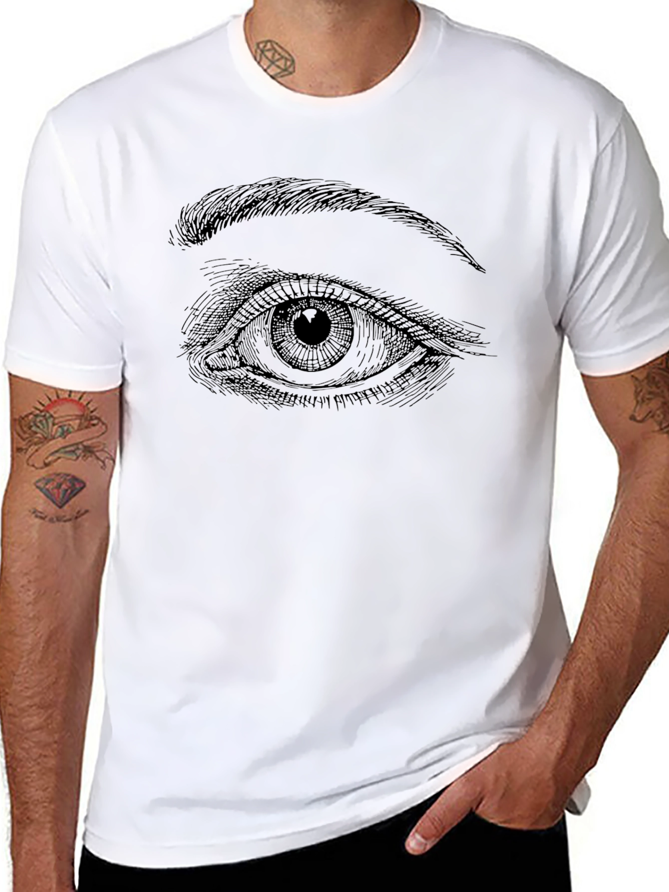 Eye Graphic T-Shirt - Stylish Black Tee