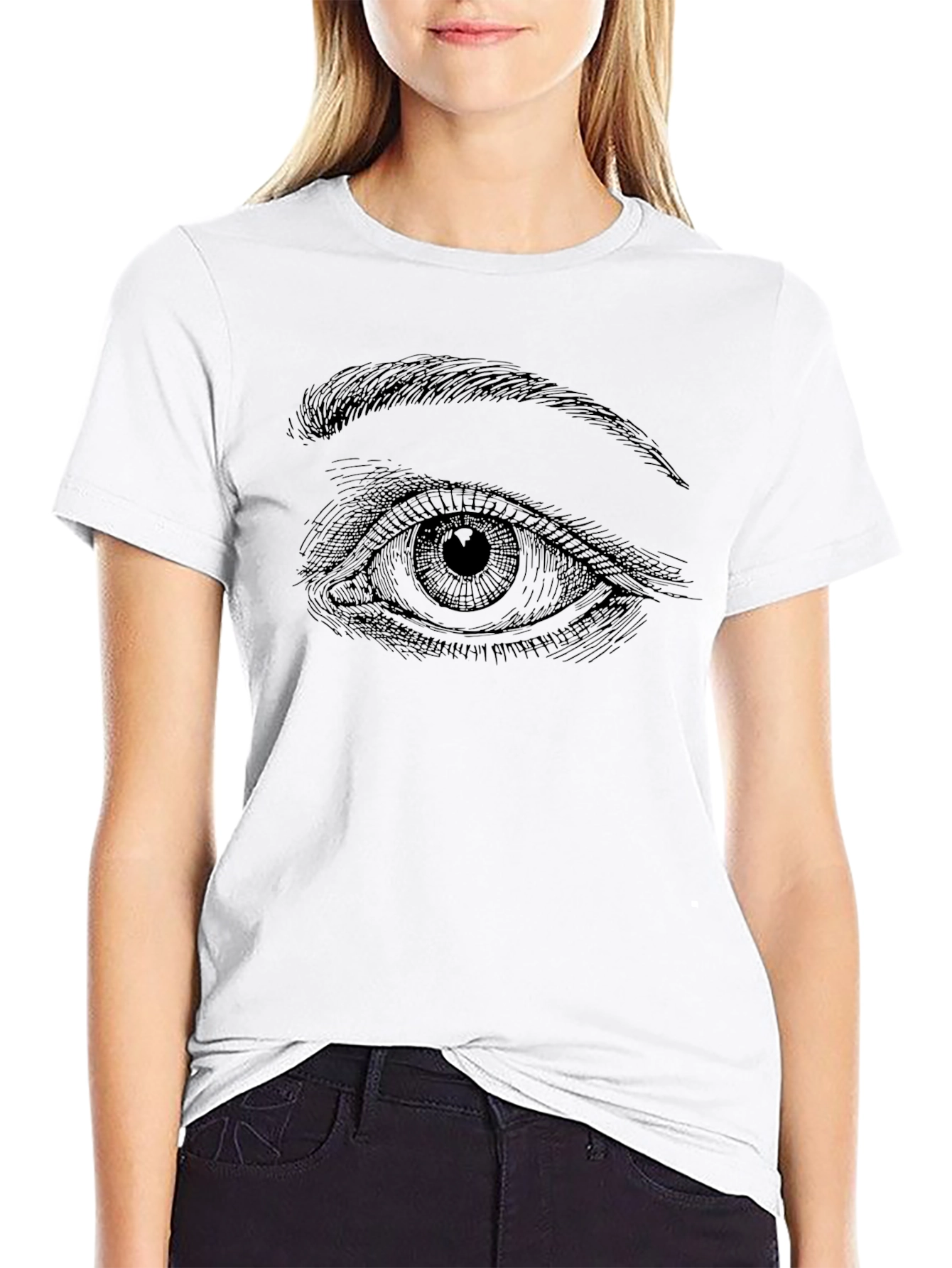 Eye Graphic T-Shirt - Stylish Black Tee