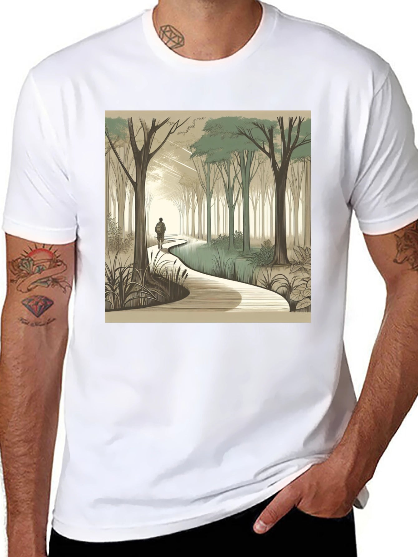 Nature Walk Graphic Tee - Black