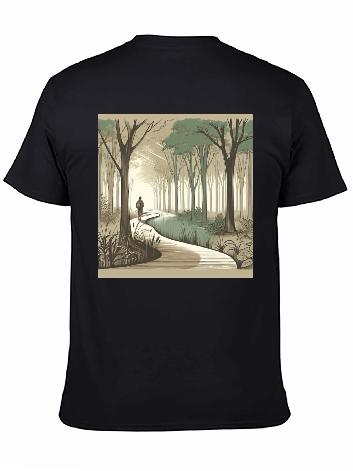 Nature Walk Graphic Tee - Black