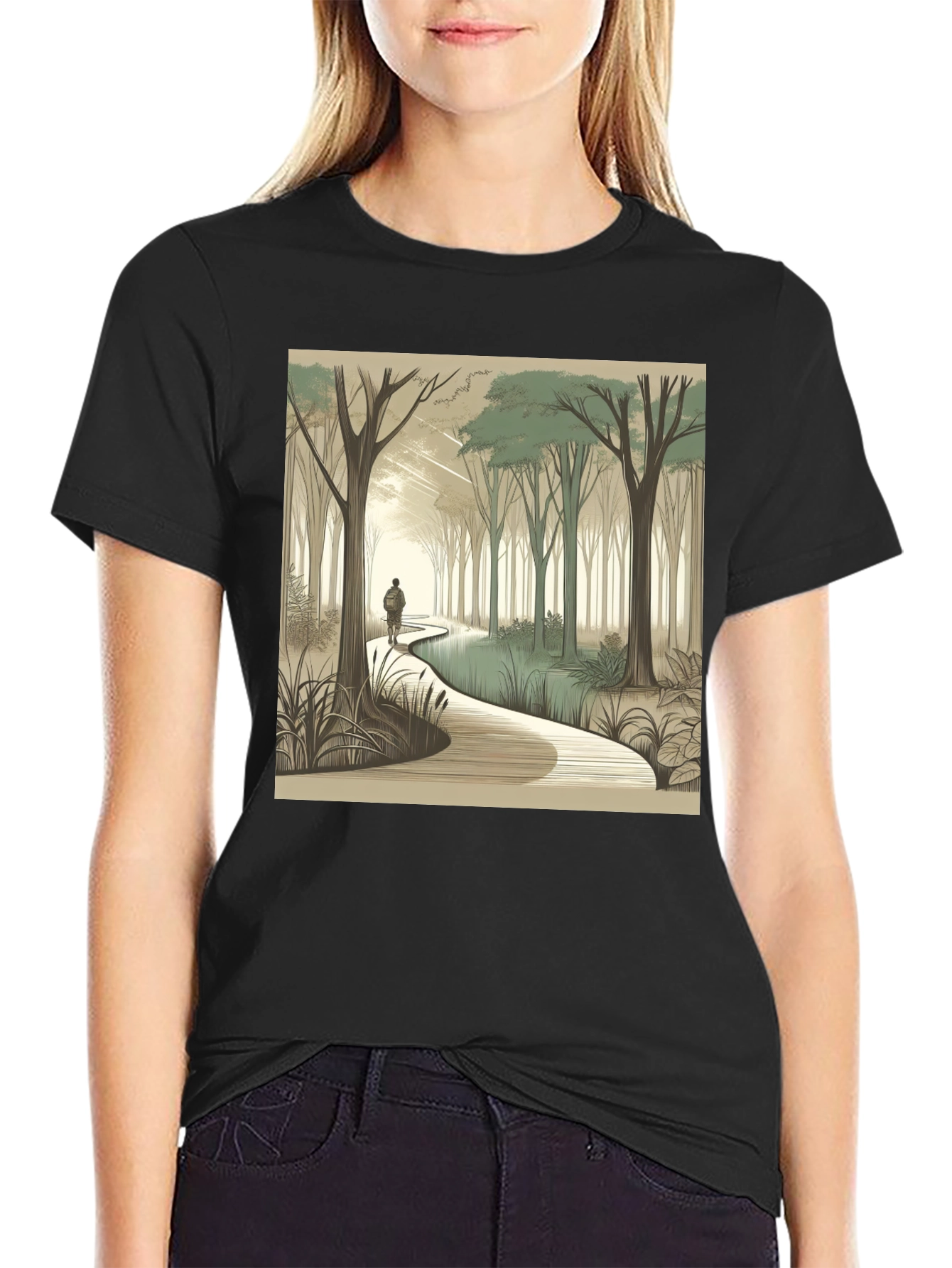 Nature Walk Graphic Tee - Black