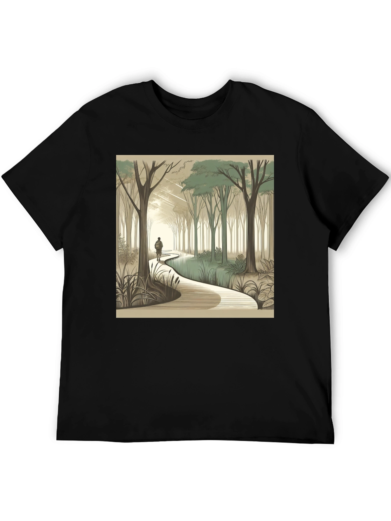 Nature Walk Graphic Tee - Black
