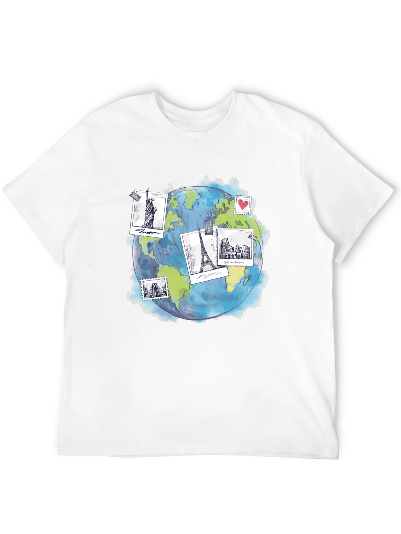 Travel Globe Graphic T-Shirt - Stylish Black Tee