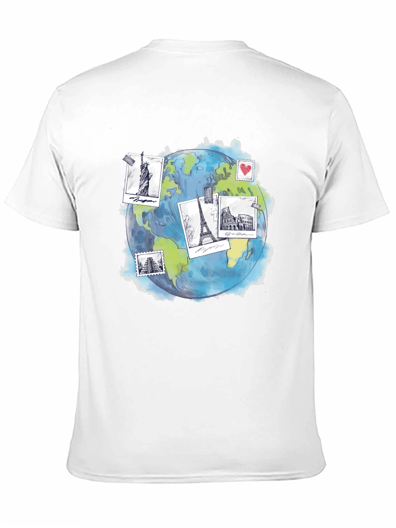 Travel Globe Graphic T-Shirt - Stylish Black Tee