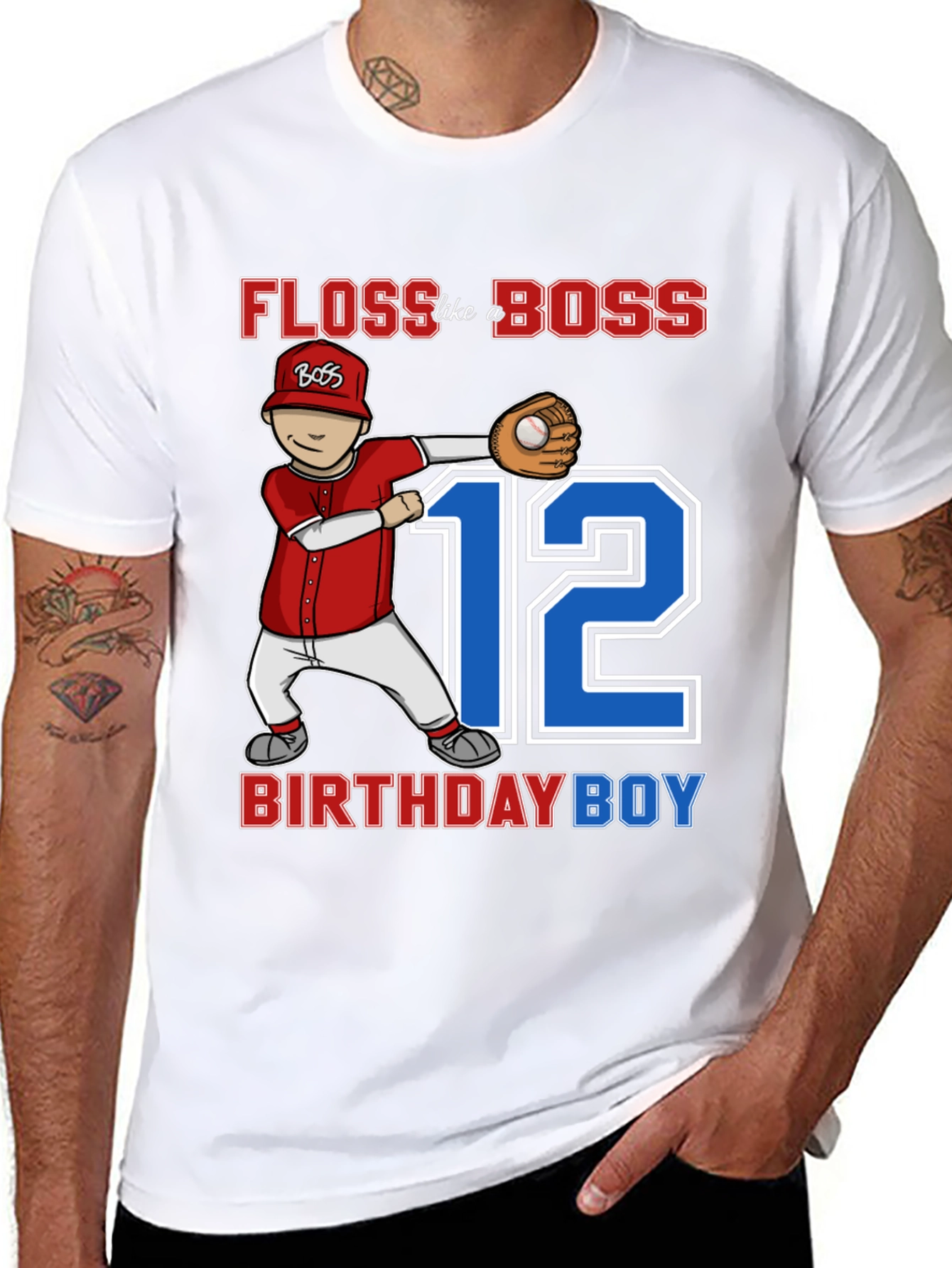 Floss Like a Boss 12th Birthday Boy T-Shirt