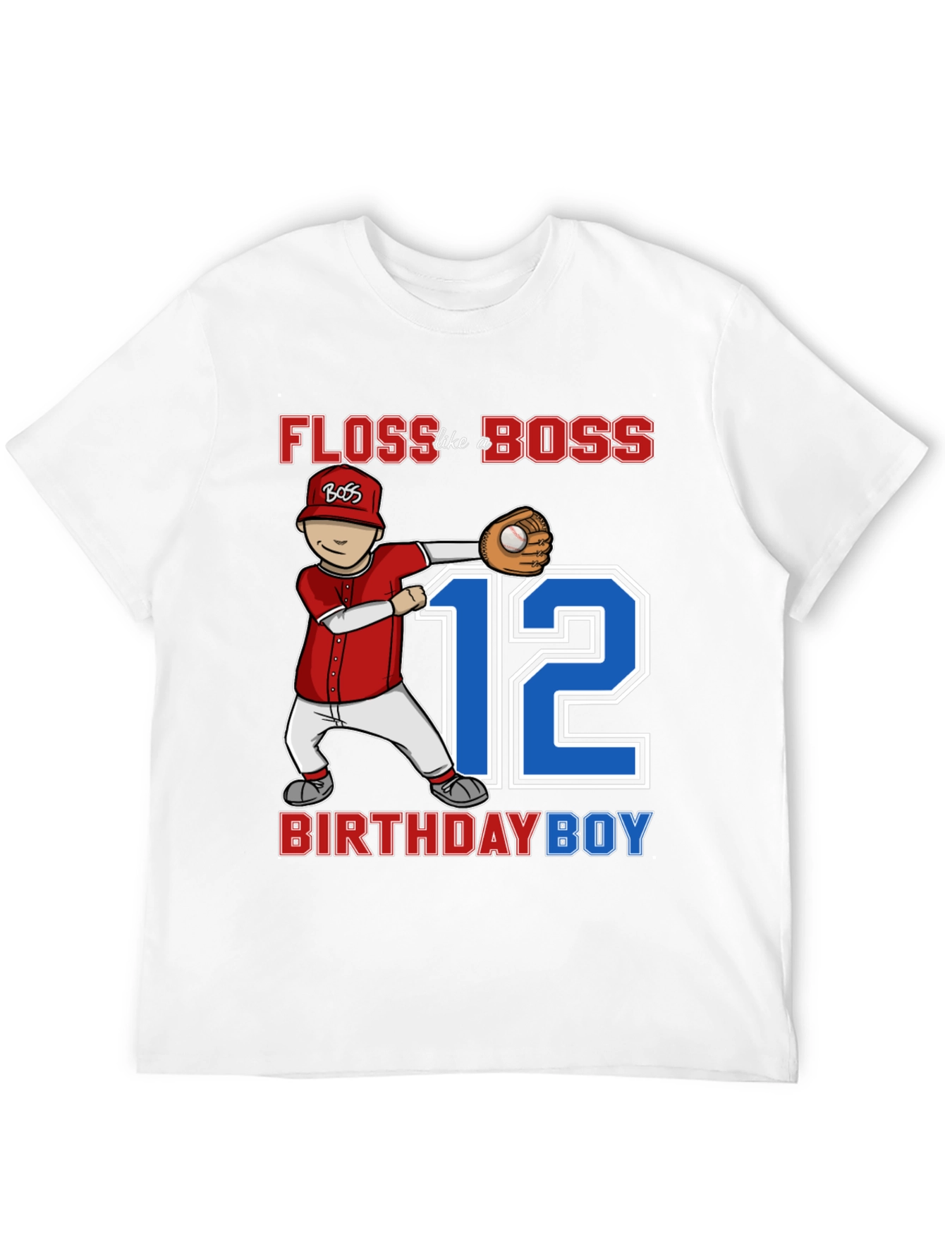 Floss Like a Boss 12th Birthday Boy T-Shirt