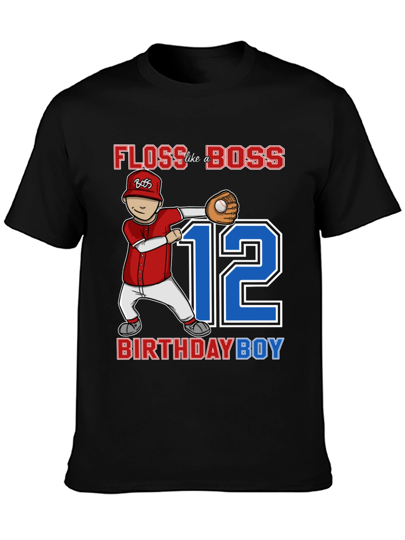 Floss Like a Boss 12th Birthday Boy T-Shirt