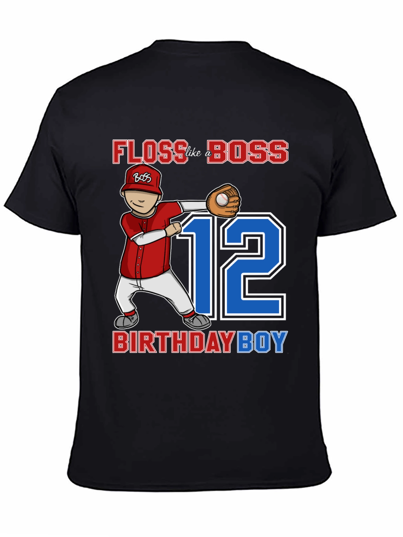 Floss Like a Boss 12th Birthday Boy T-Shirt