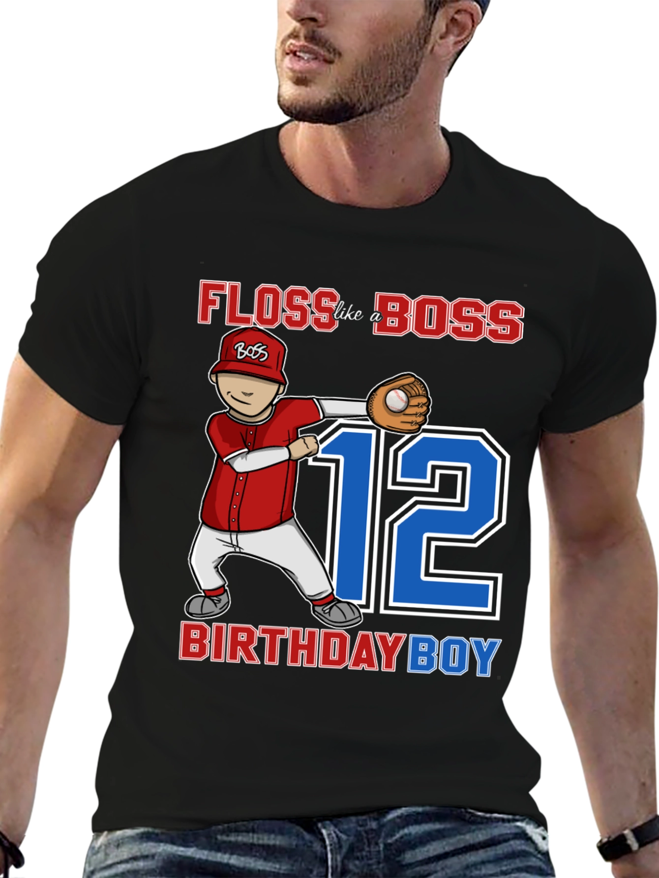 Floss Like a Boss 12th Birthday Boy T-Shirt