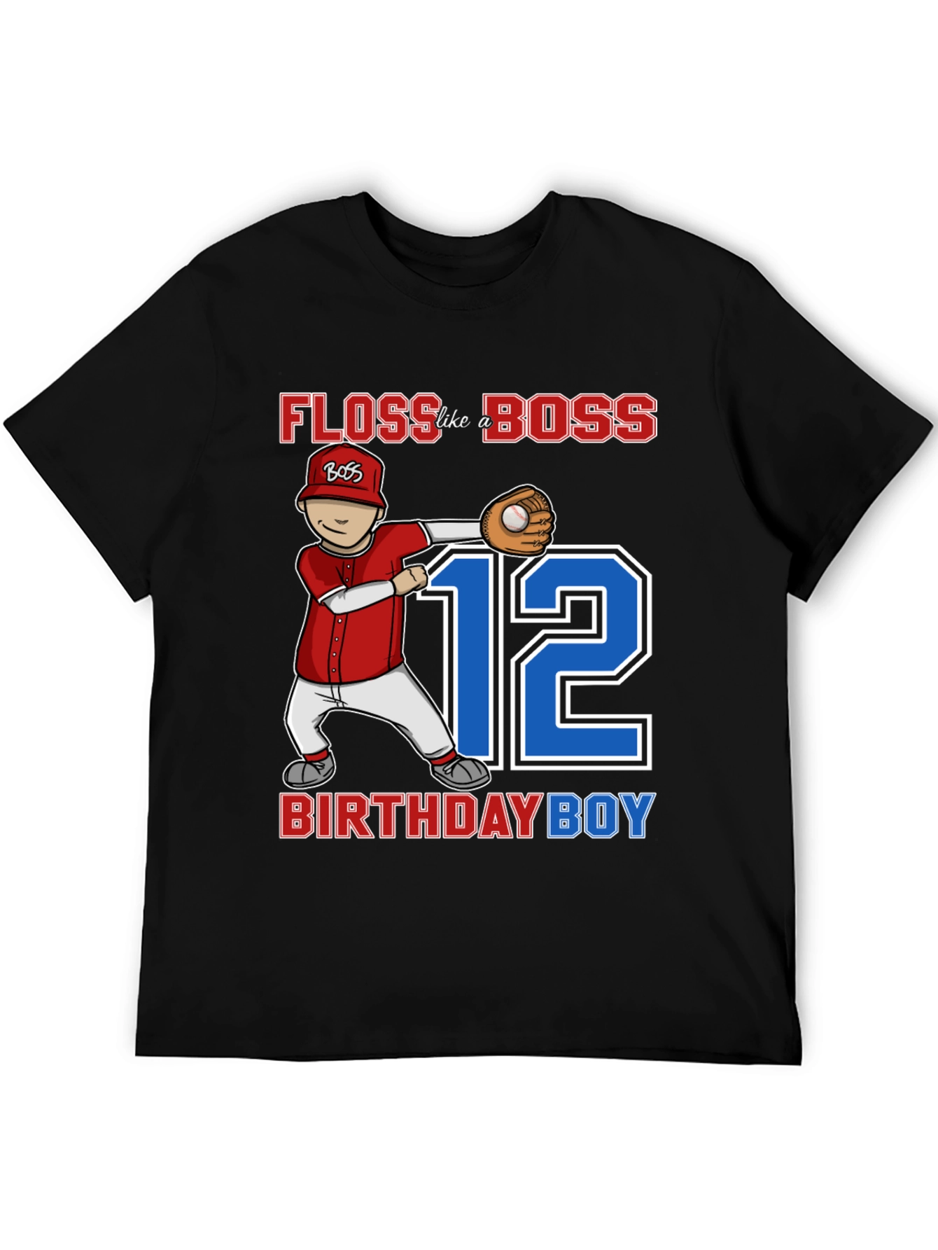 Floss Like a Boss 12th Birthday Boy T-Shirt