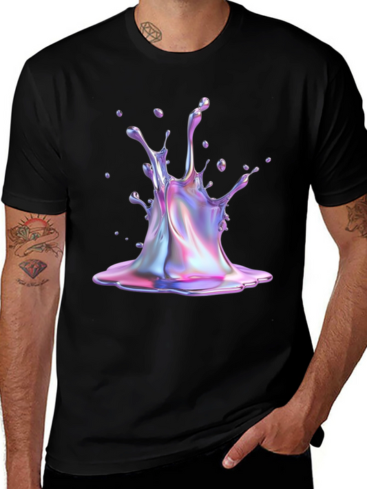 Iridescent Splash Graphic Tee - Unique Style!