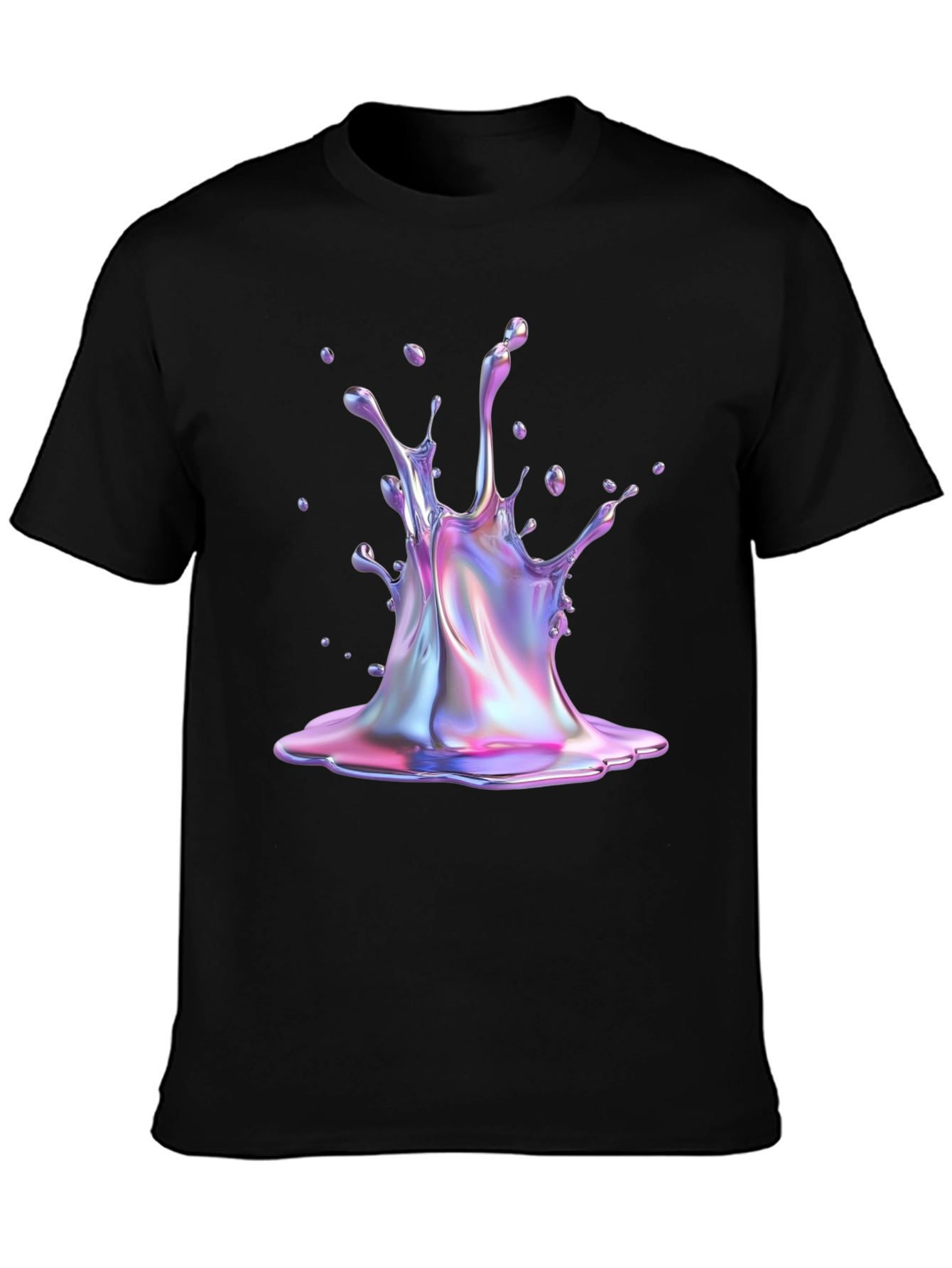 Iridescent Splash Graphic Tee - Unique Style!