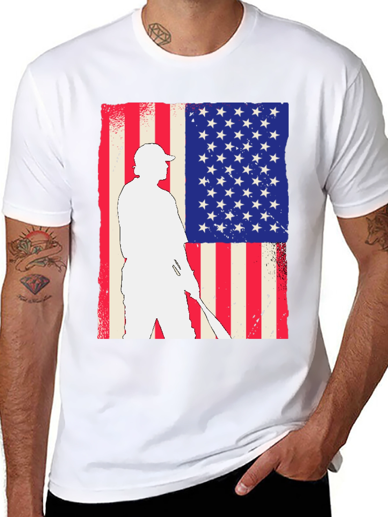 American Golfer Flag Graphic Tee