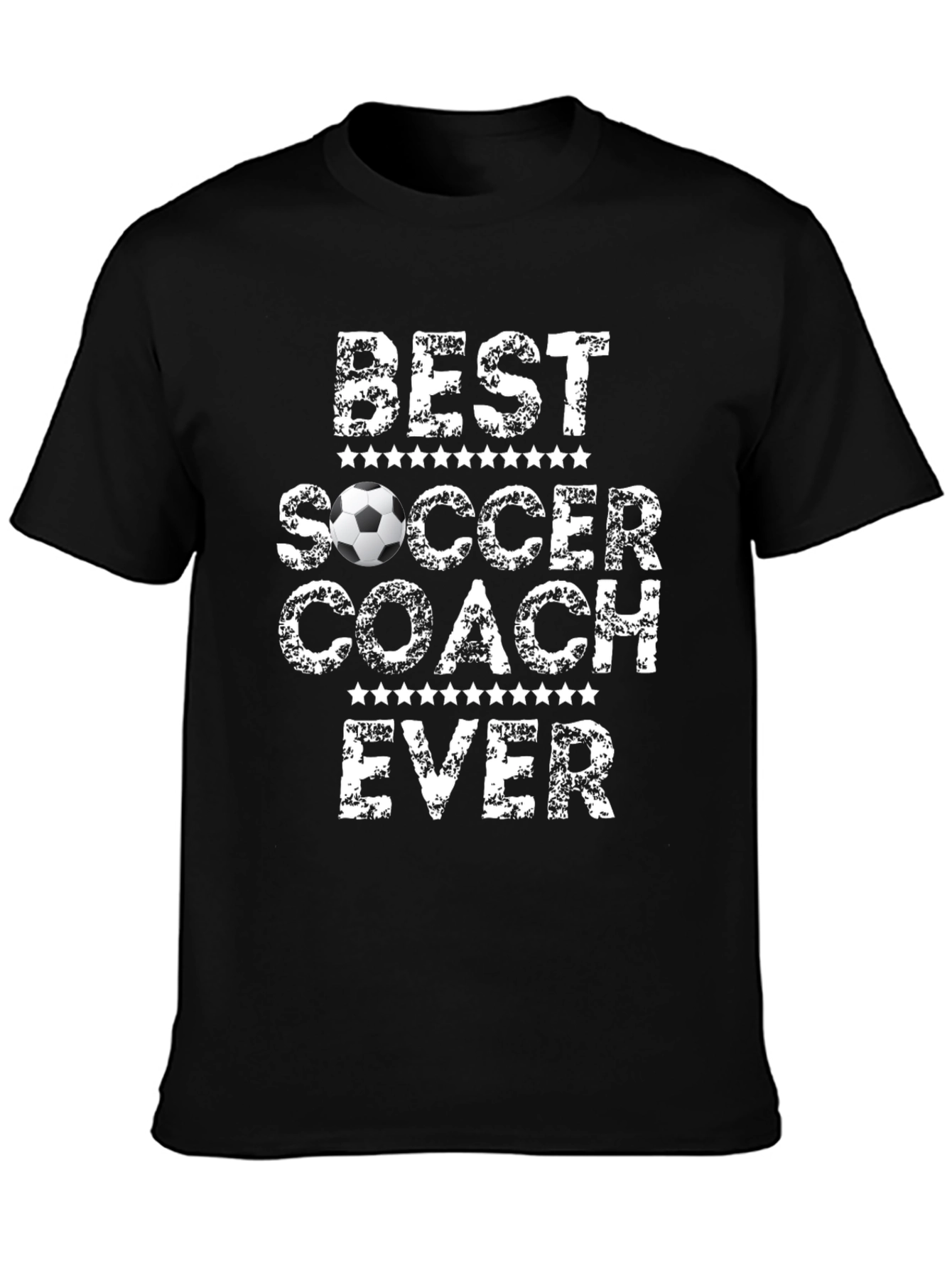 Best Soccer Coach Ever Graphic Tee - Black T-Shirt