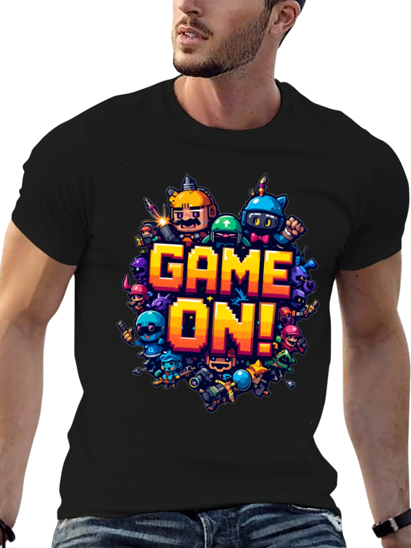 Game On! Black Graphic Tee
