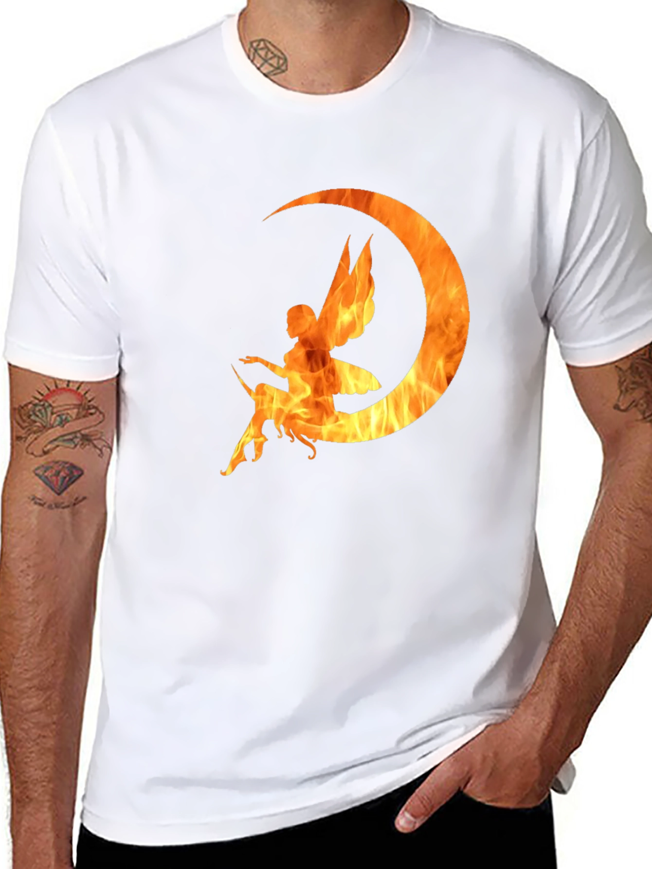 Fiery Fairy Moon Graphic Tee