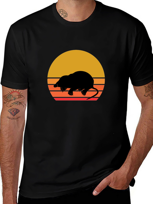 Retro Mole Silhouette Graphic Tee