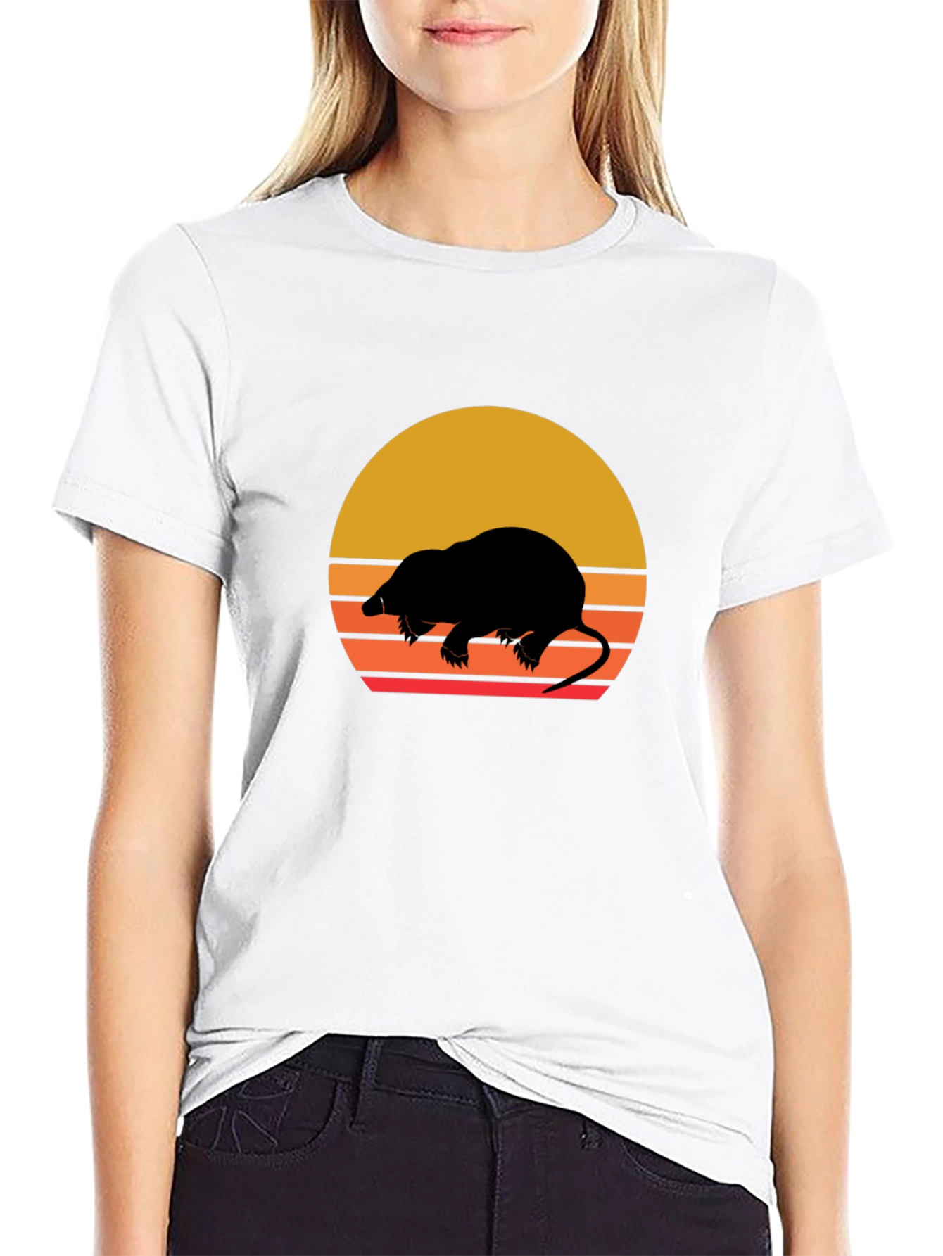 Retro Mole Silhouette Graphic Tee