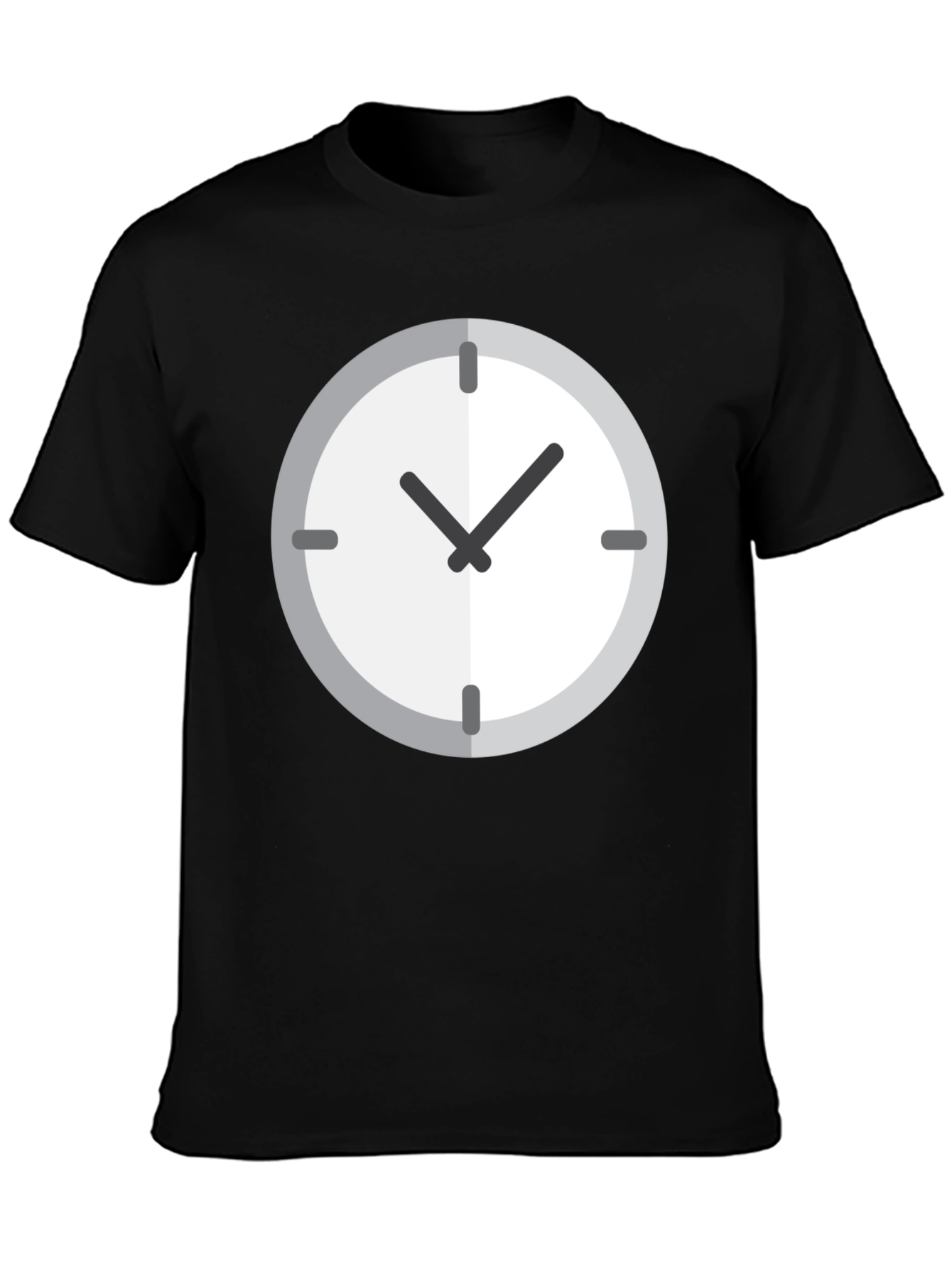 Time Flies Mens Black Graphic Tee