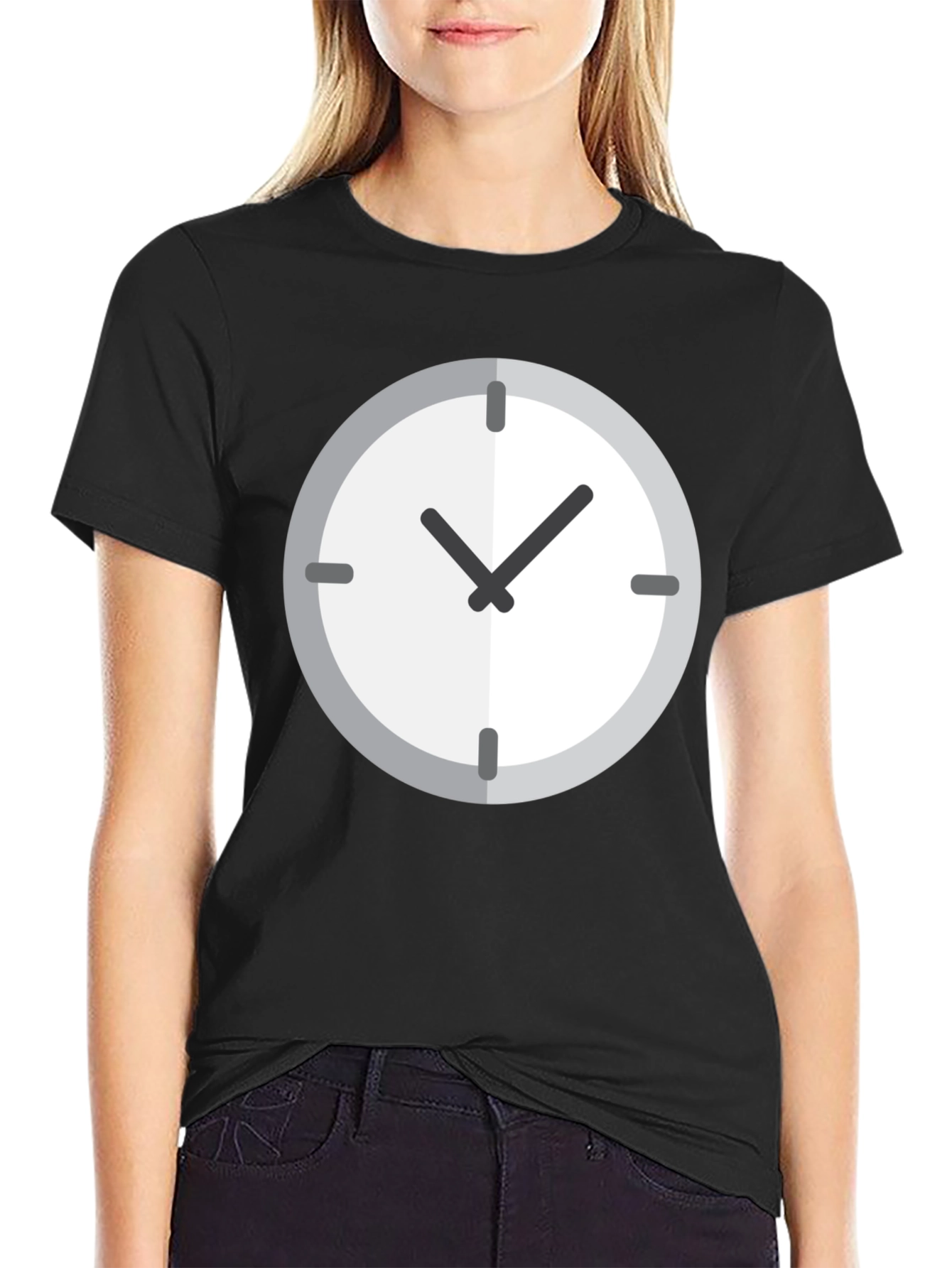 Time Flies Mens Black Graphic Tee