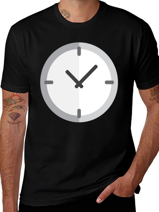 Time Flies Mens Black Graphic Tee