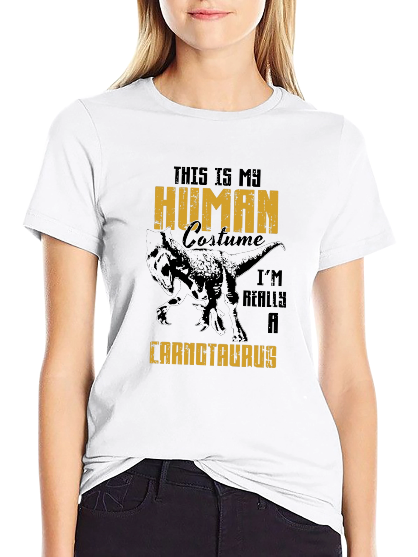 This is My Human Costume Carnotaurus Graphic Tee