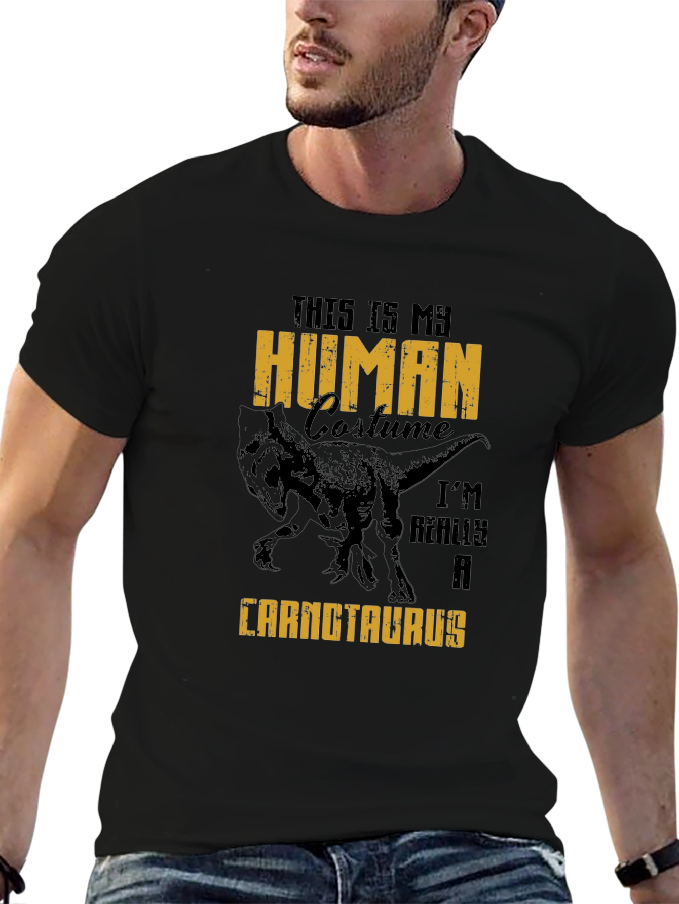 This is My Human Costume Carnotaurus Graphic Tee