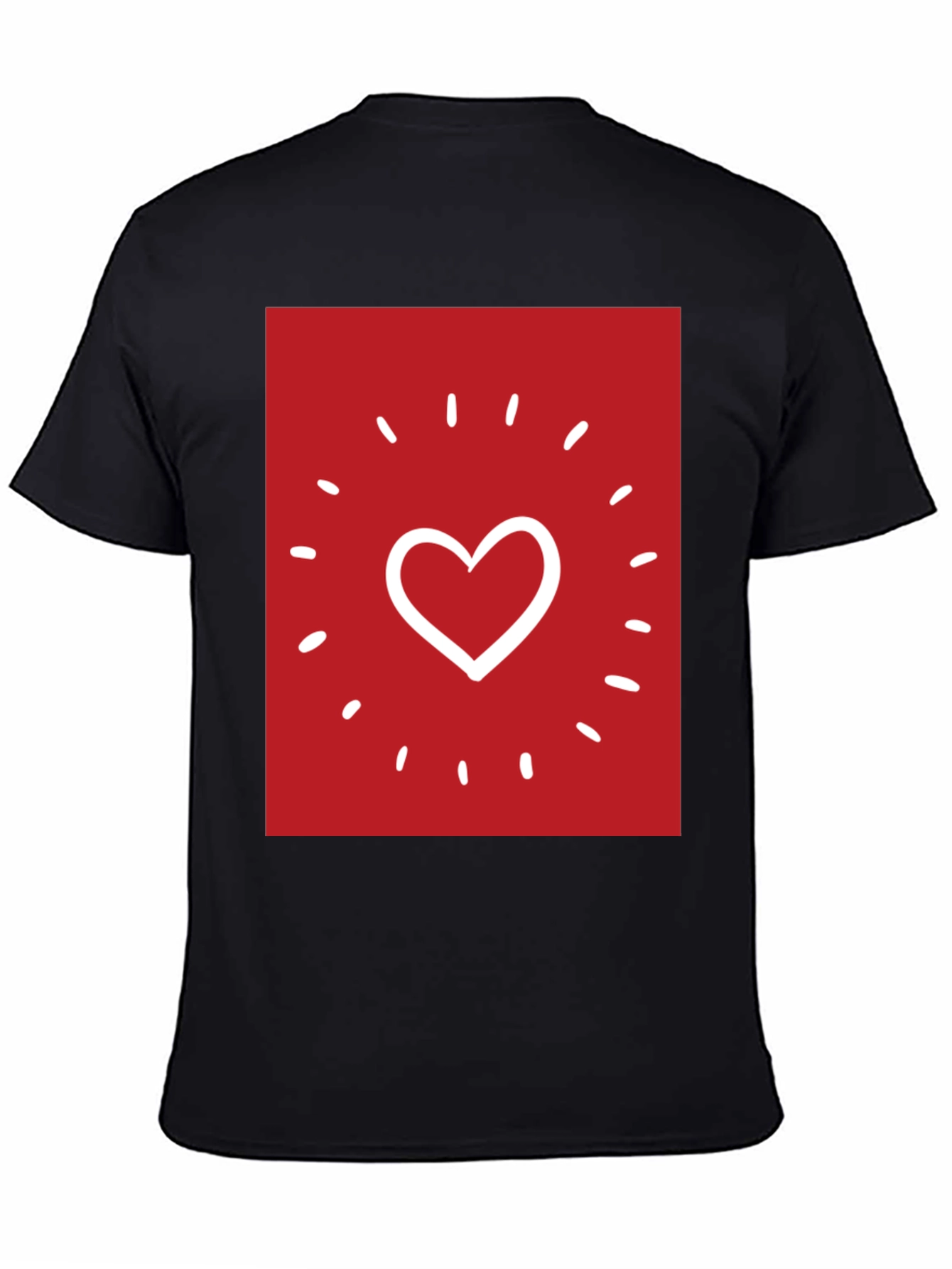 Heart Sparkle Graphic Tee - Black