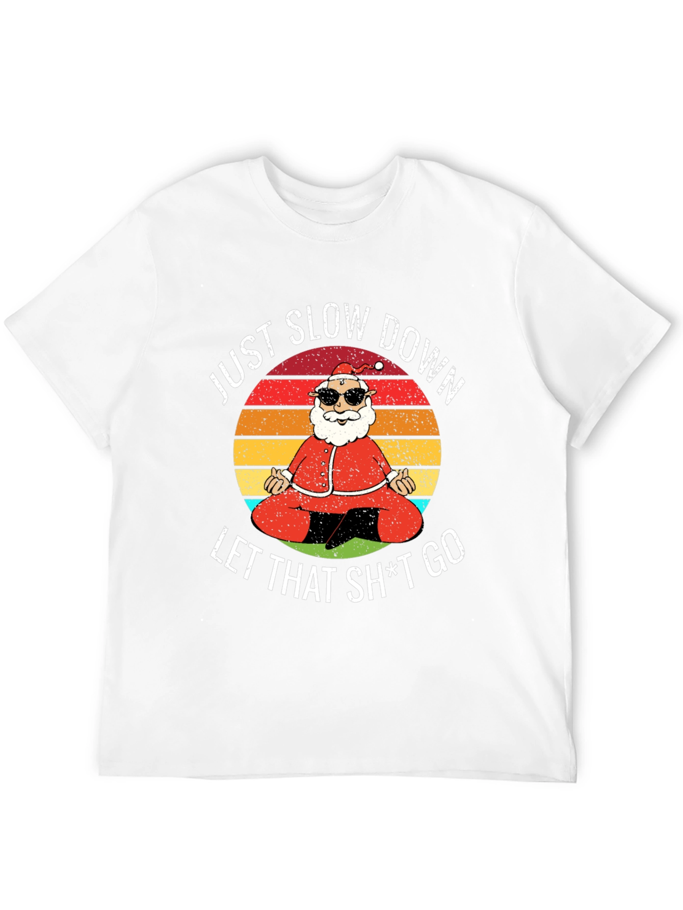 Yoga Santa Graphic Tee - Just Slow Down