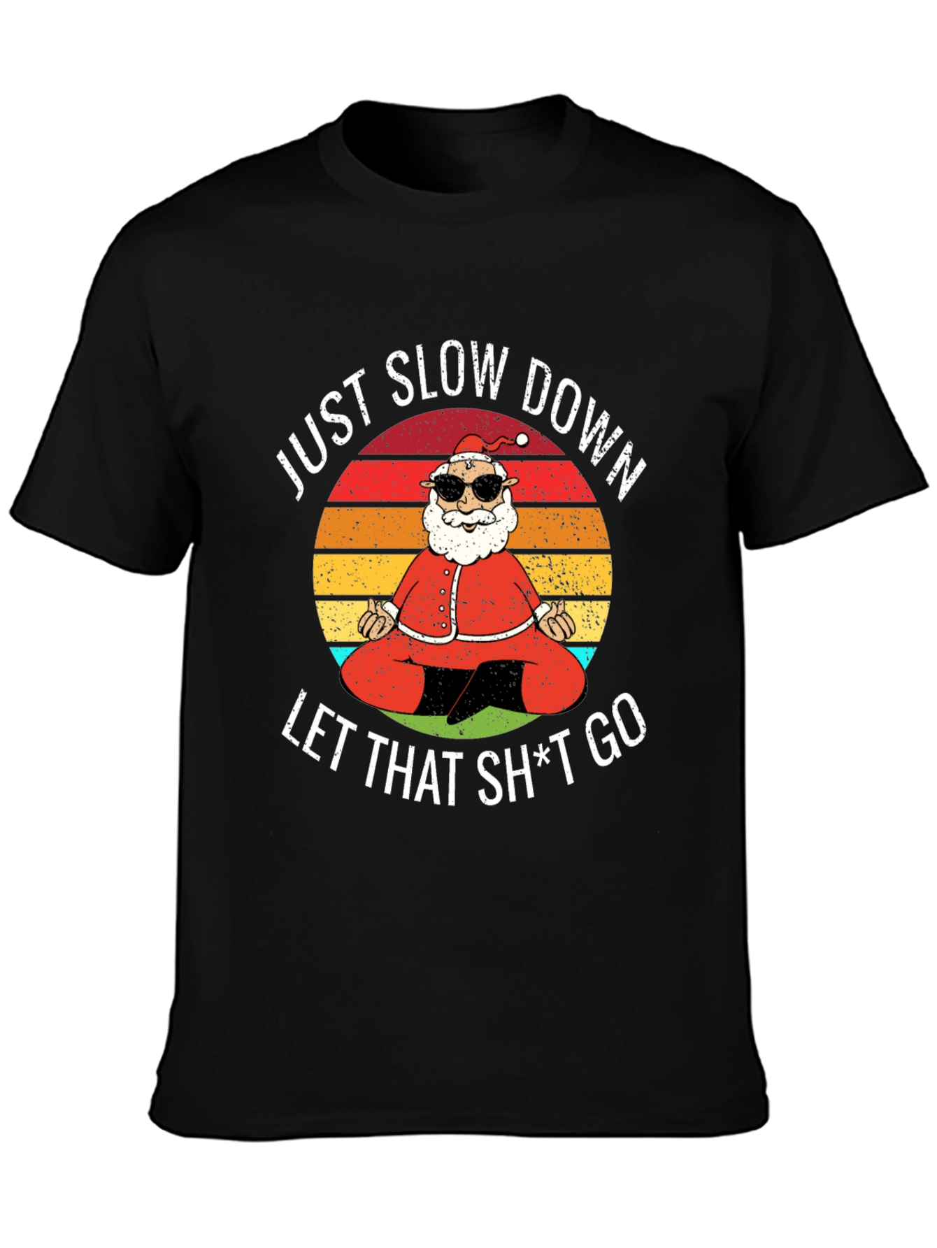 Yoga Santa Graphic Tee - Just Slow Down