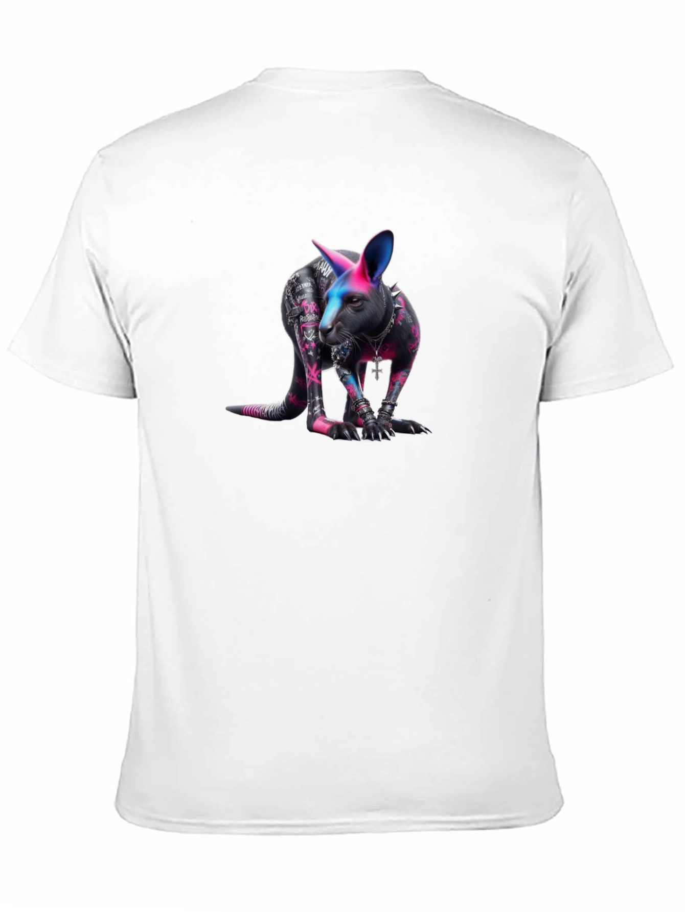 Black T-shirt with Kangaroo Graphic
