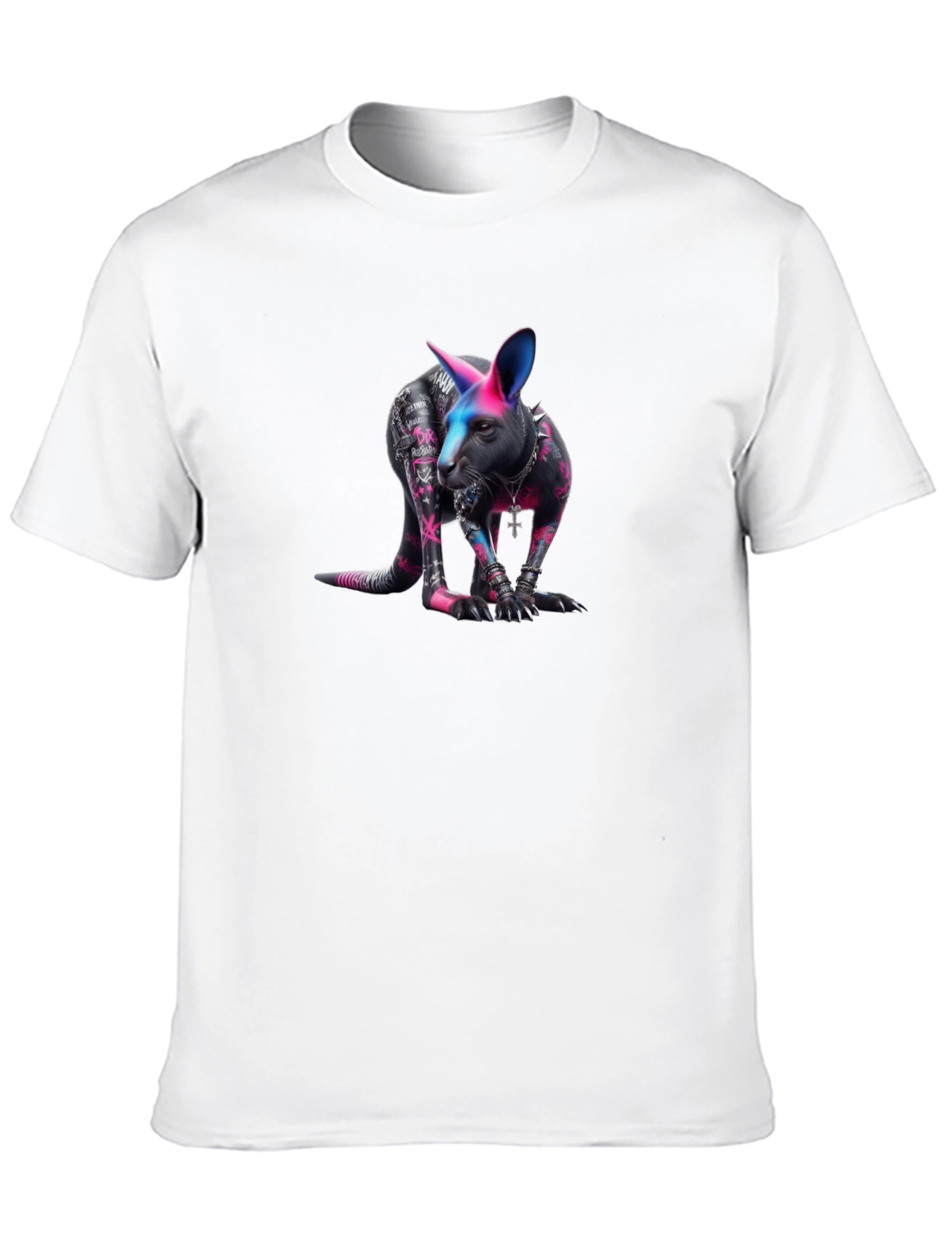 Black T-shirt with Kangaroo Graphic