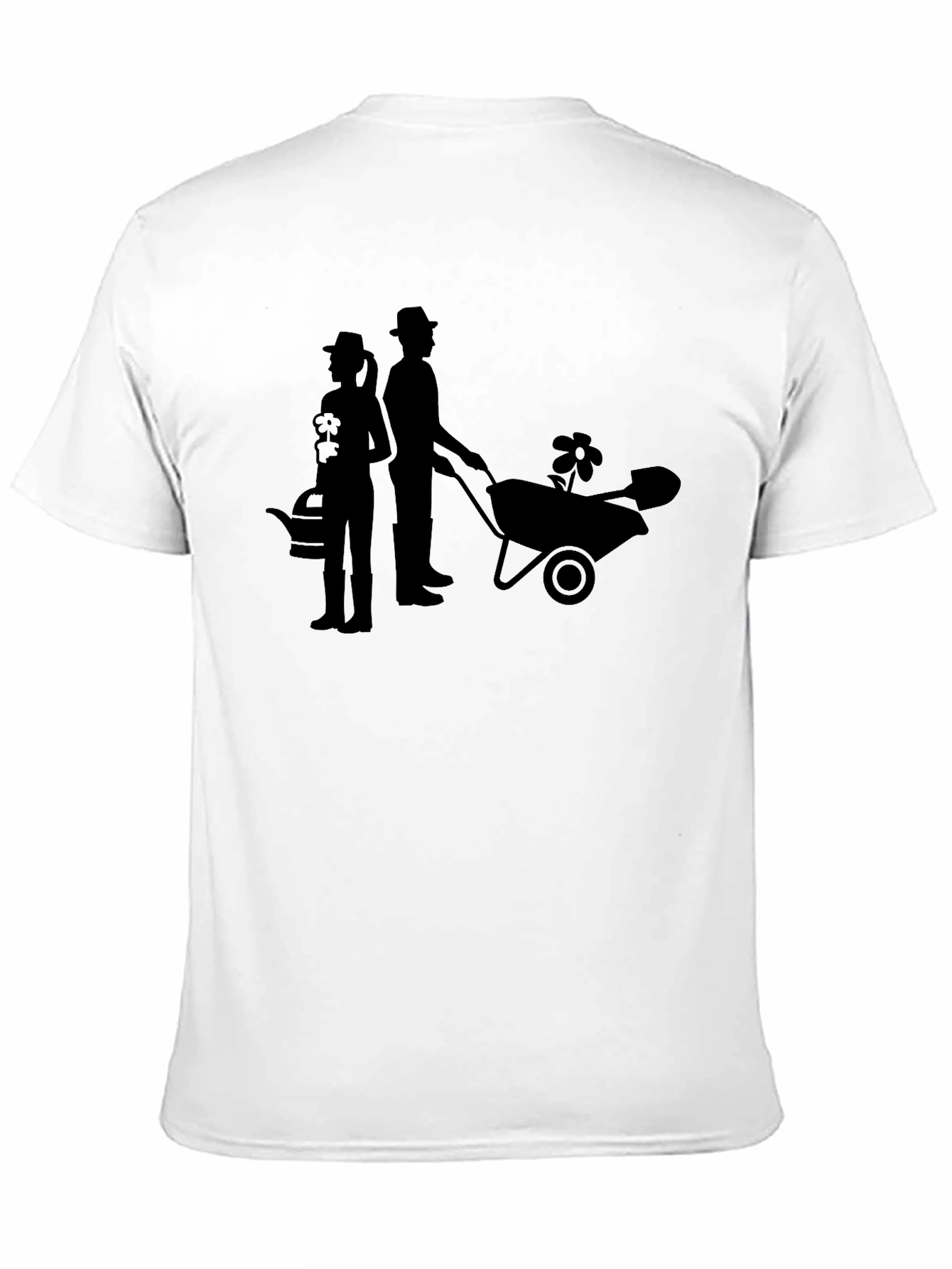 Gardener Couple Graphic Tee - Black Cotton T-Shirt