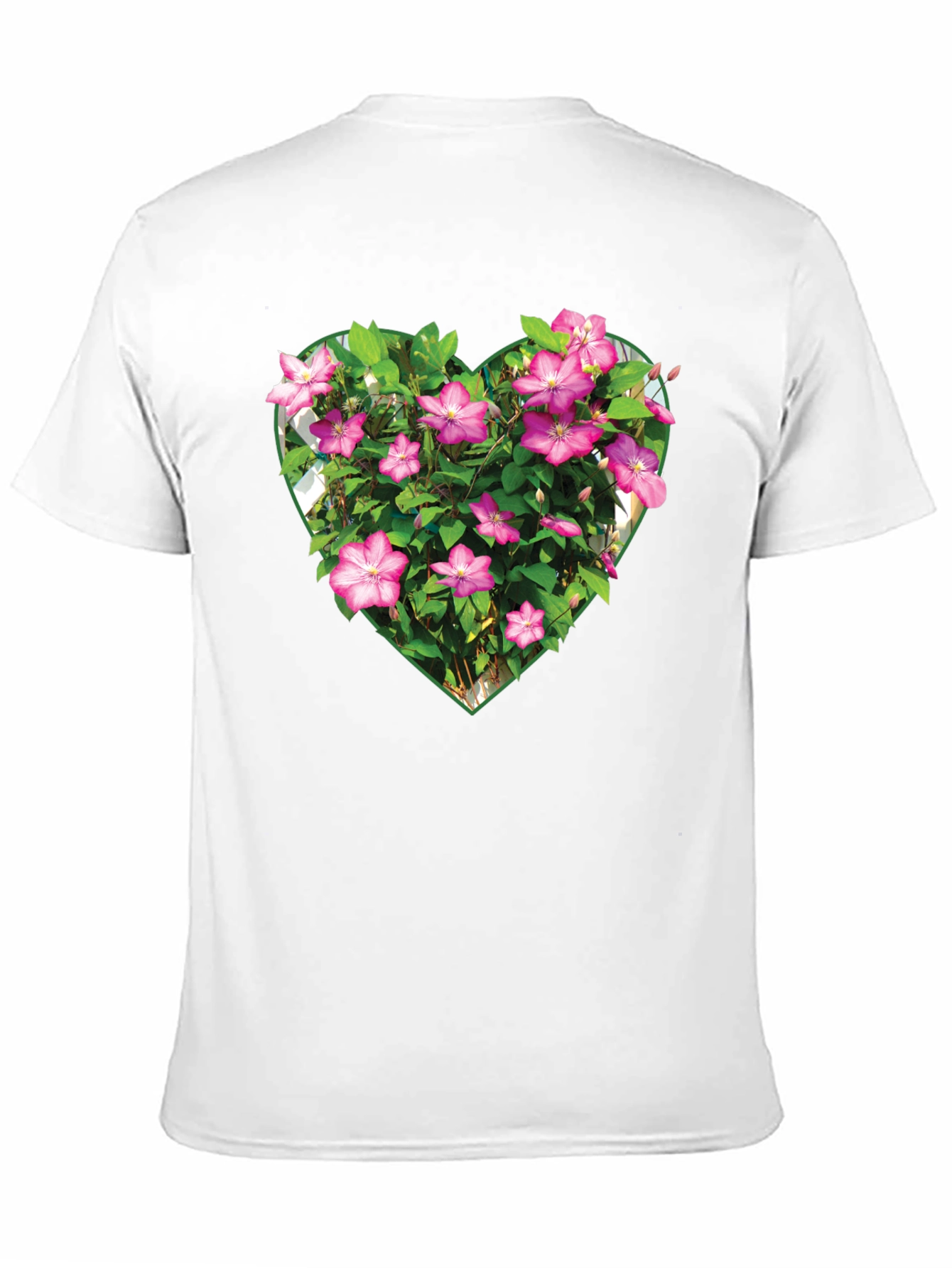 Floral Heart Graphic T-Shirt - Black