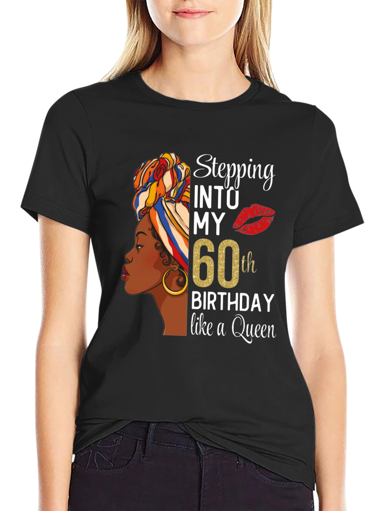 Stepping Into My 60th Birthday Queen T-Shirt