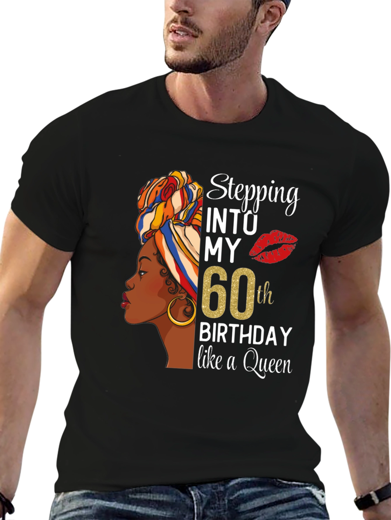 Stepping Into My 60th Birthday Queen T-Shirt