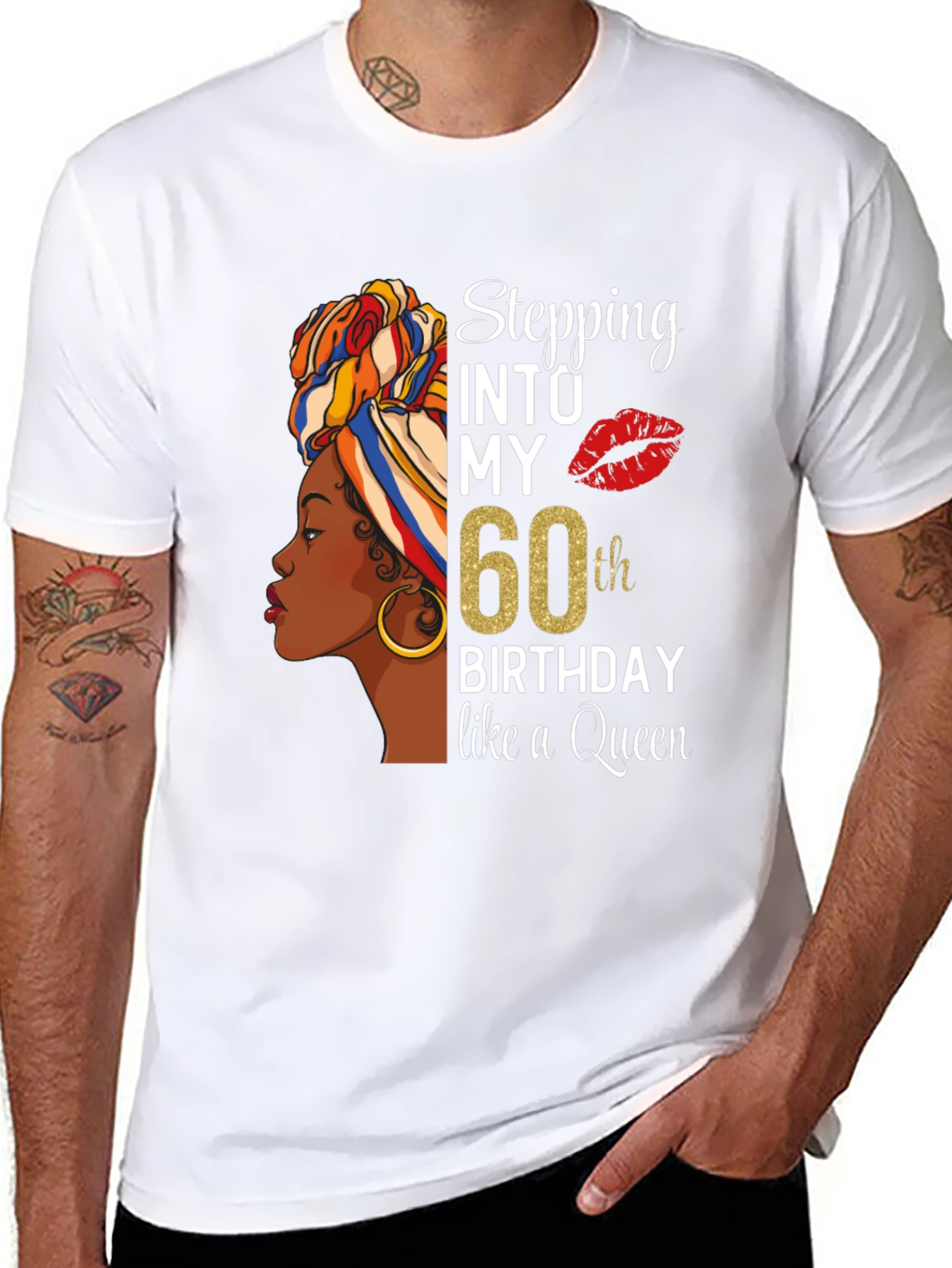 Stepping Into My 60th Birthday Queen T-Shirt