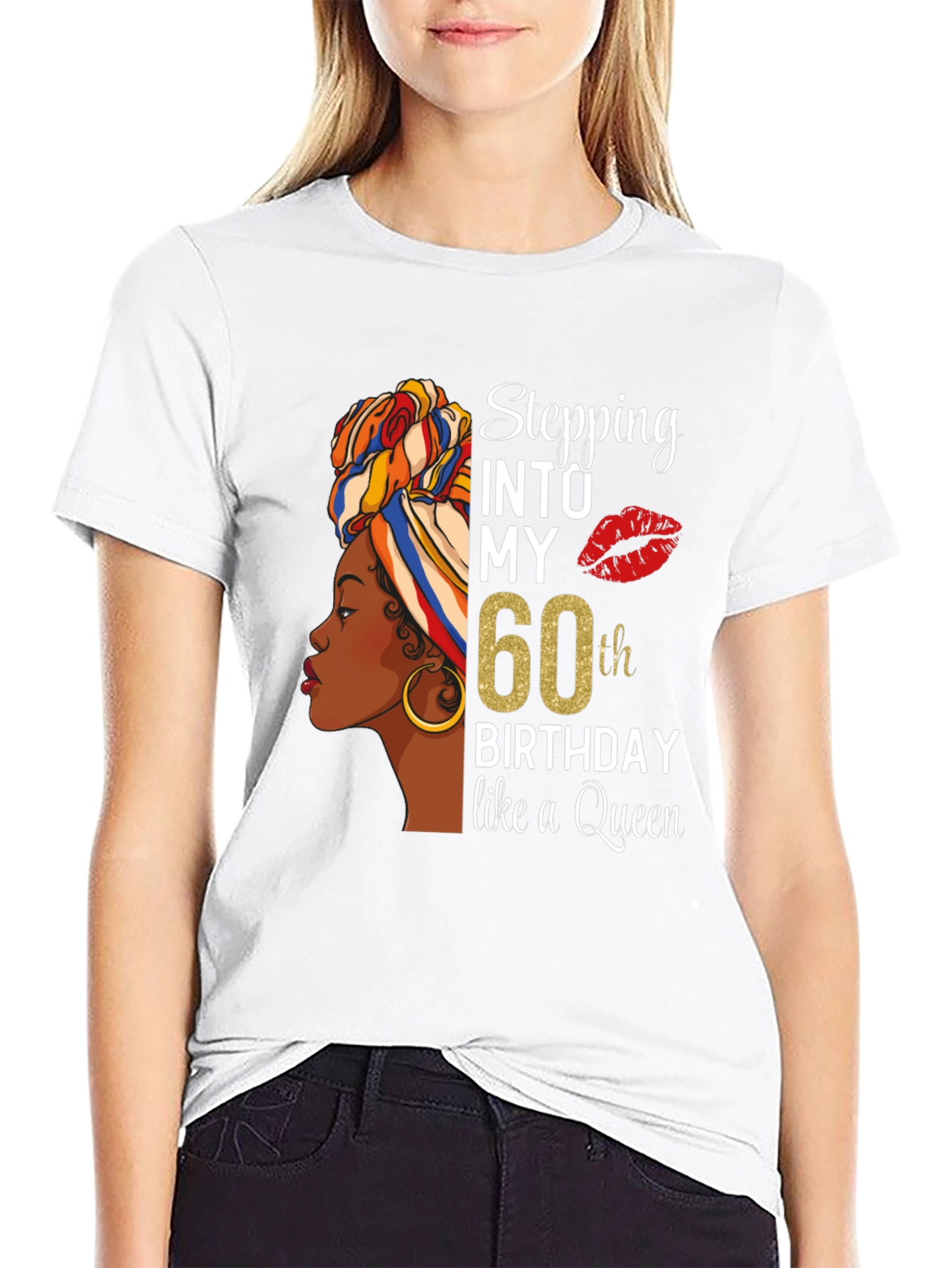Stepping Into My 60th Birthday Queen T-Shirt
