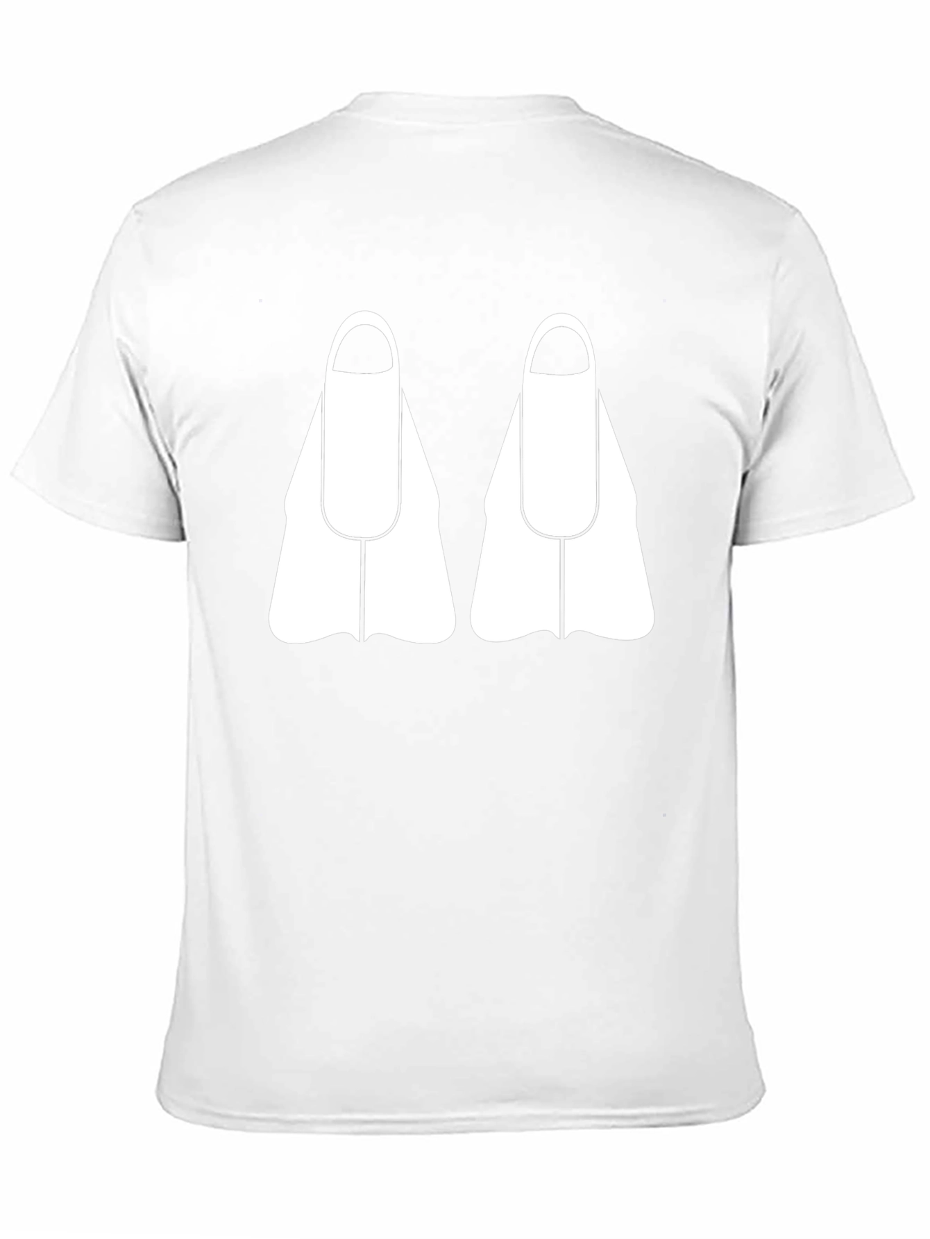 Diving Fins Graphic Tee - Black Cotton T-Shirt