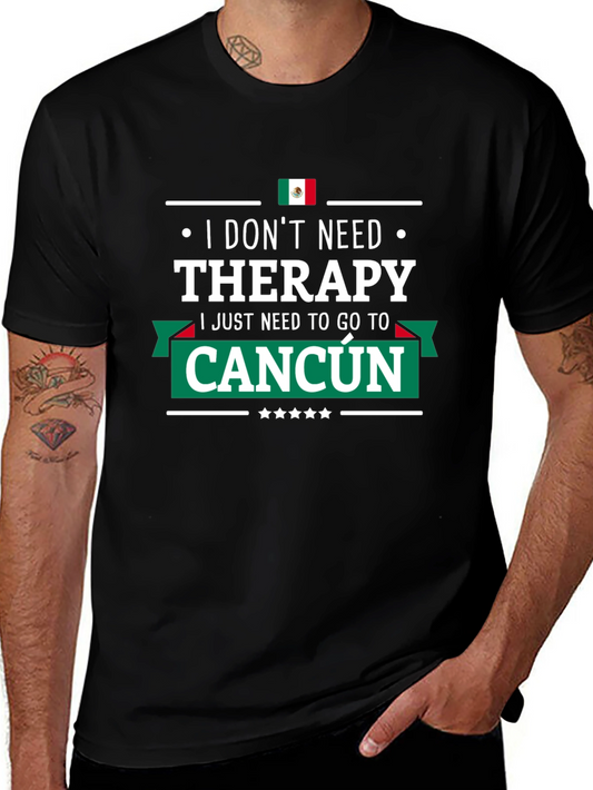 Cancun Therapy T-Shirt - Mens Black Graphic Tee